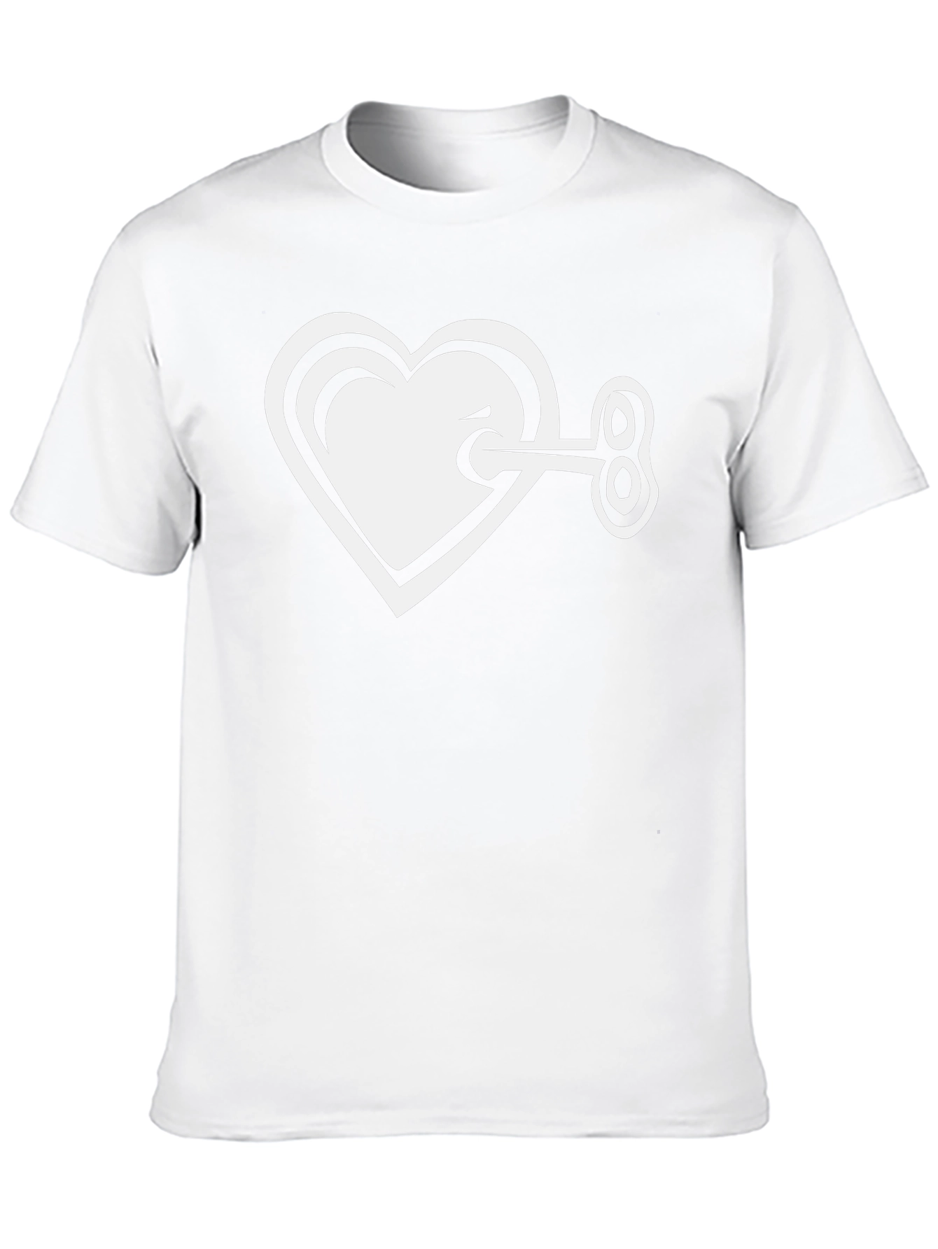 Heart Key Graphic Tee - Unlock Your Style!