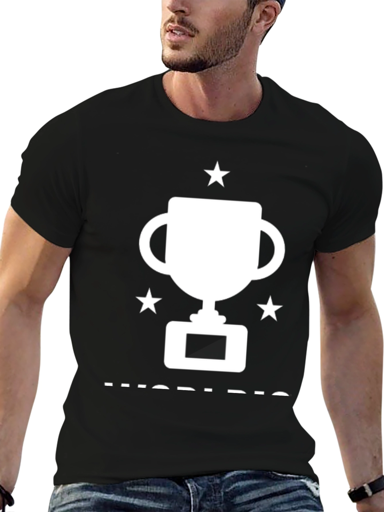 Trophy Graphic T-Shirt - Black Casual