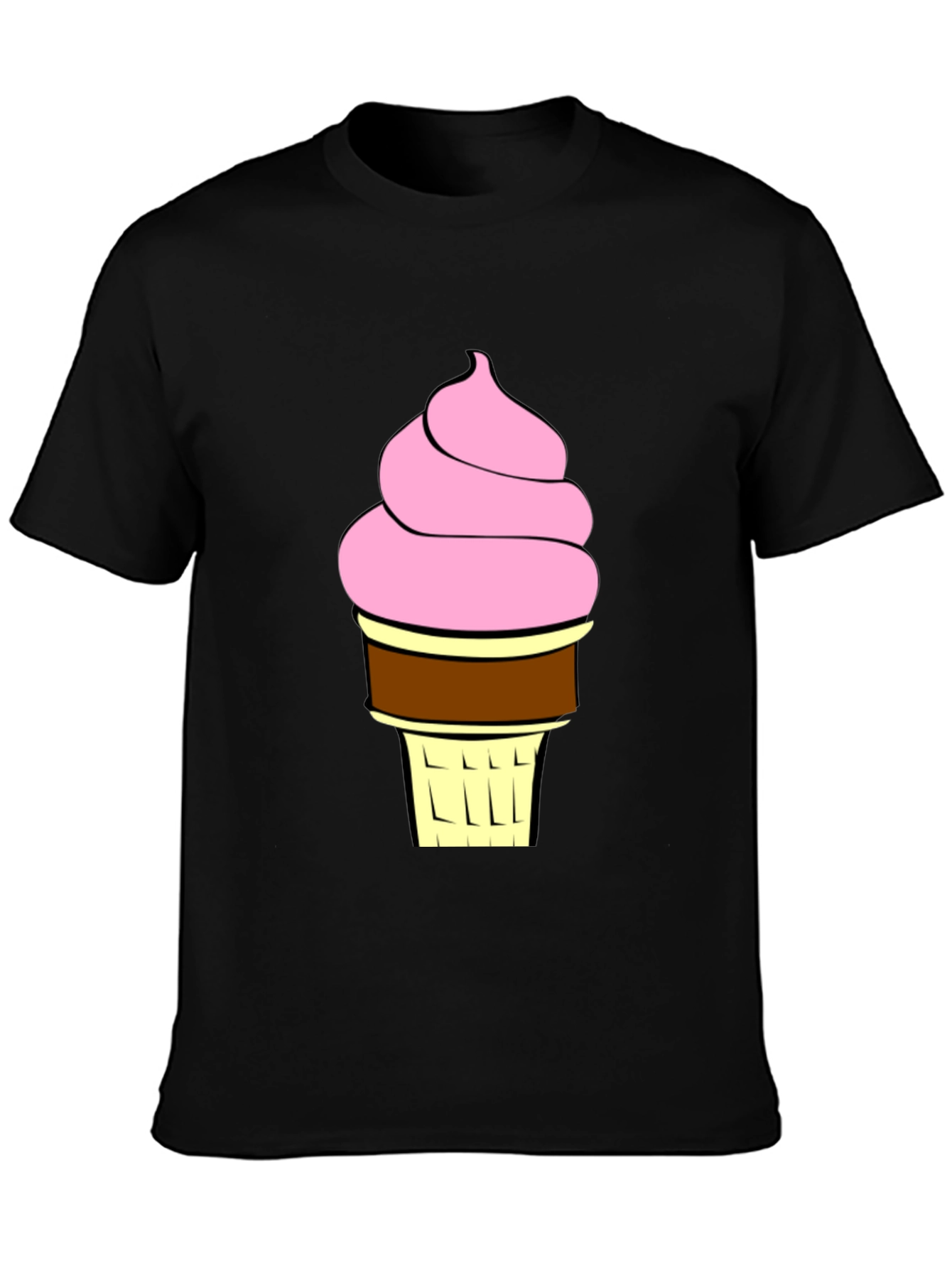 Ice Cream Graphic T-Shirt - Black