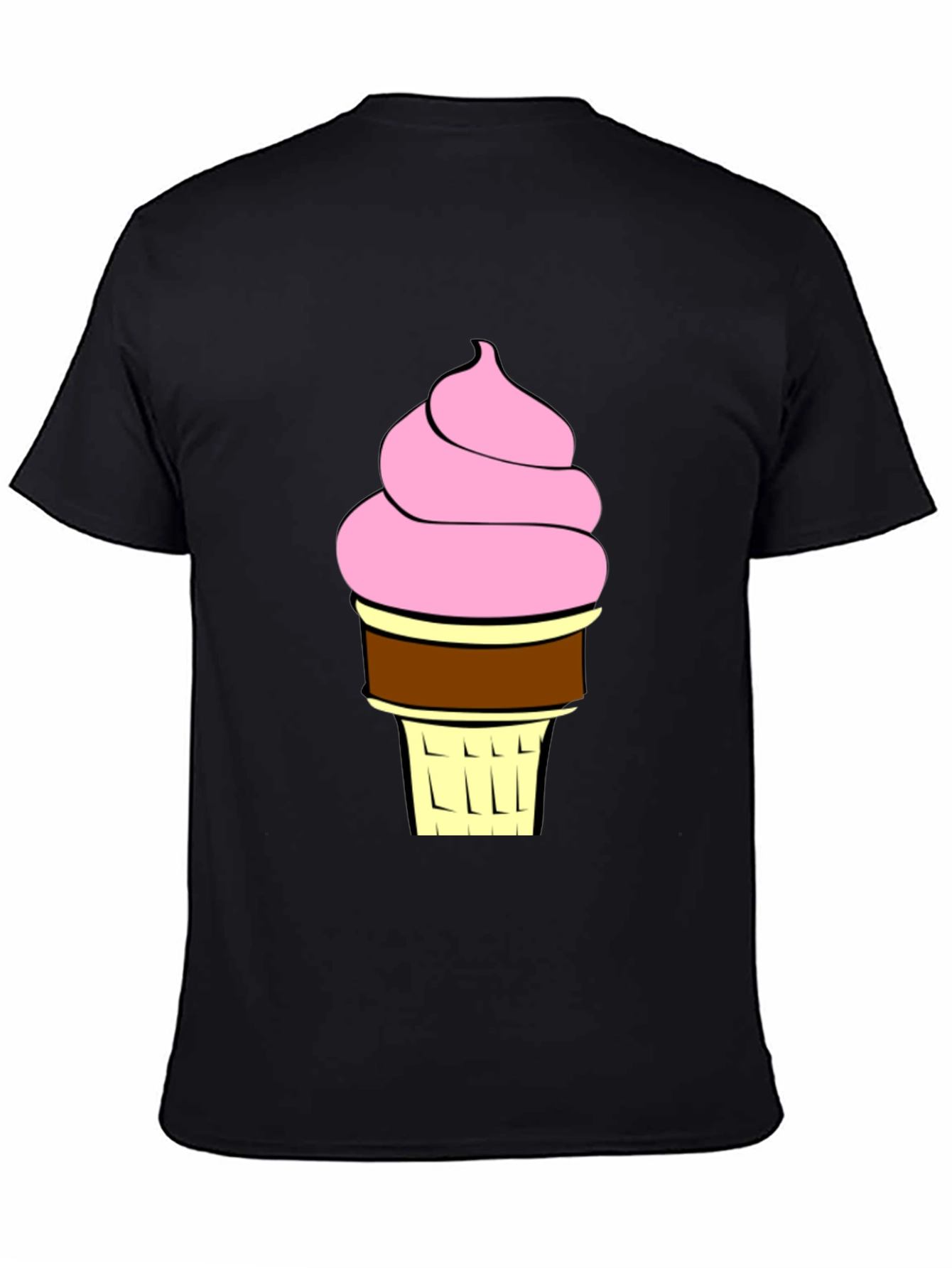 Ice Cream Graphic T-Shirt - Black