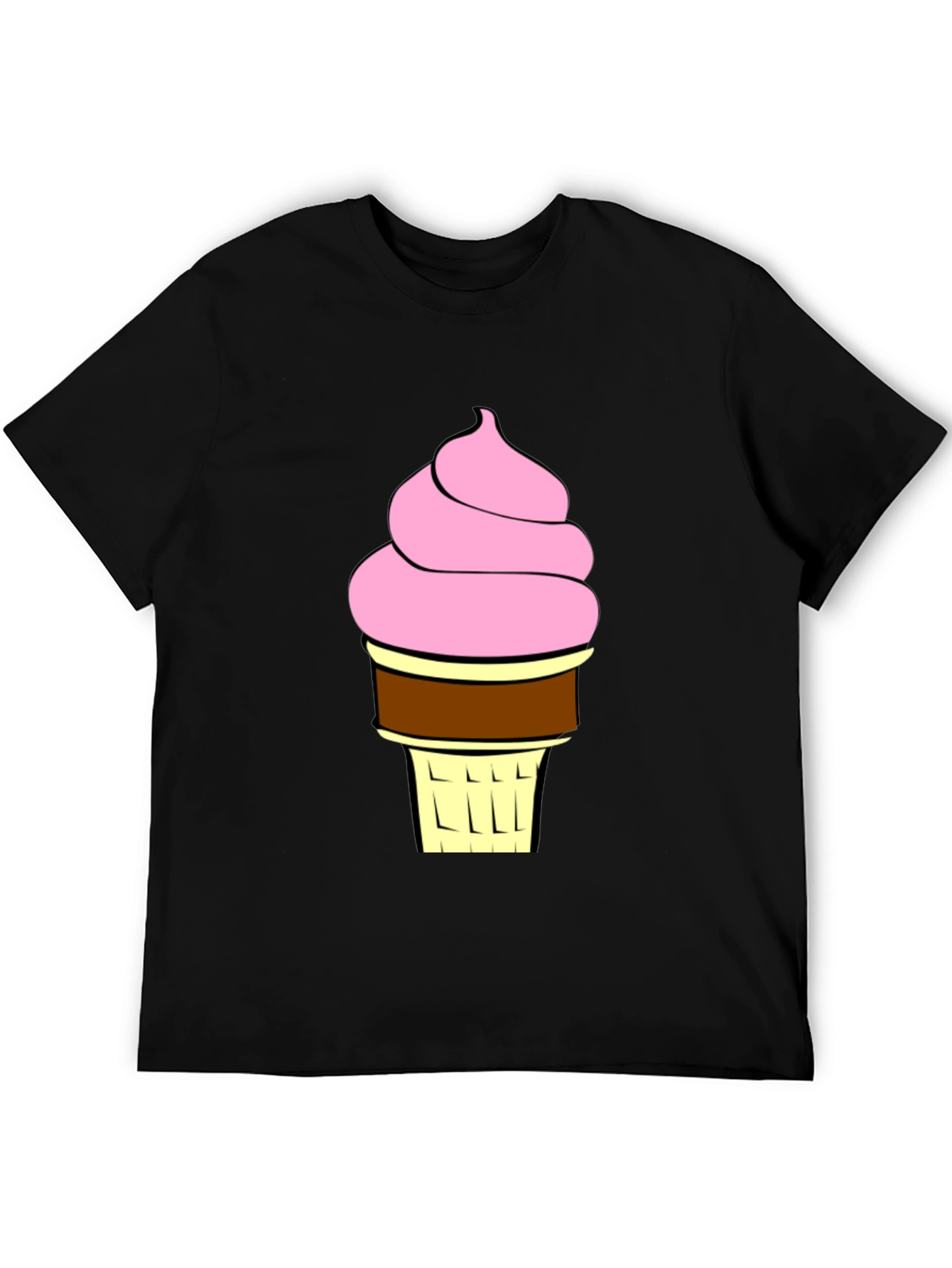 Ice Cream Graphic T-Shirt - Black