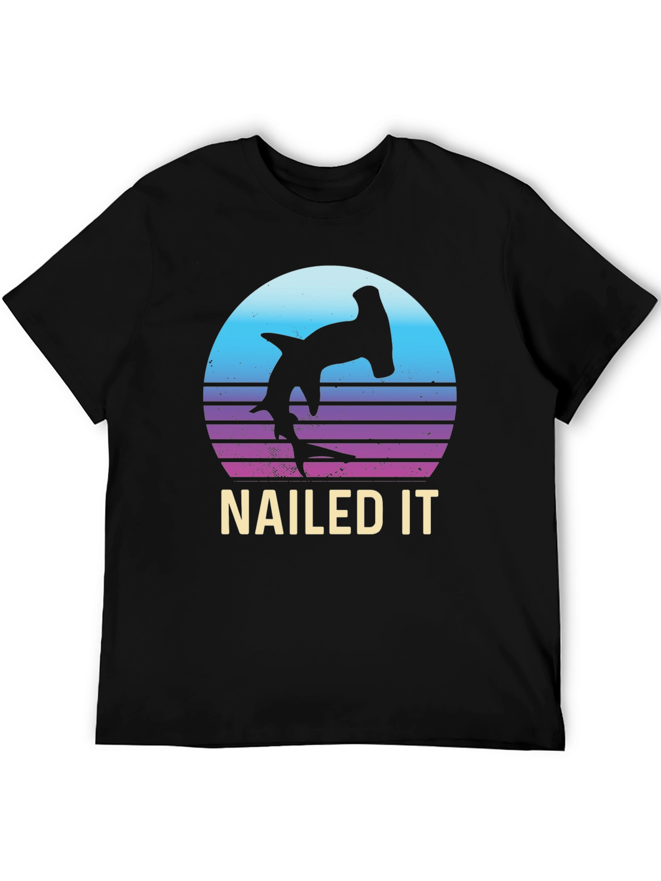 Nailed It Hammerhead Shark Retro T-Shirt