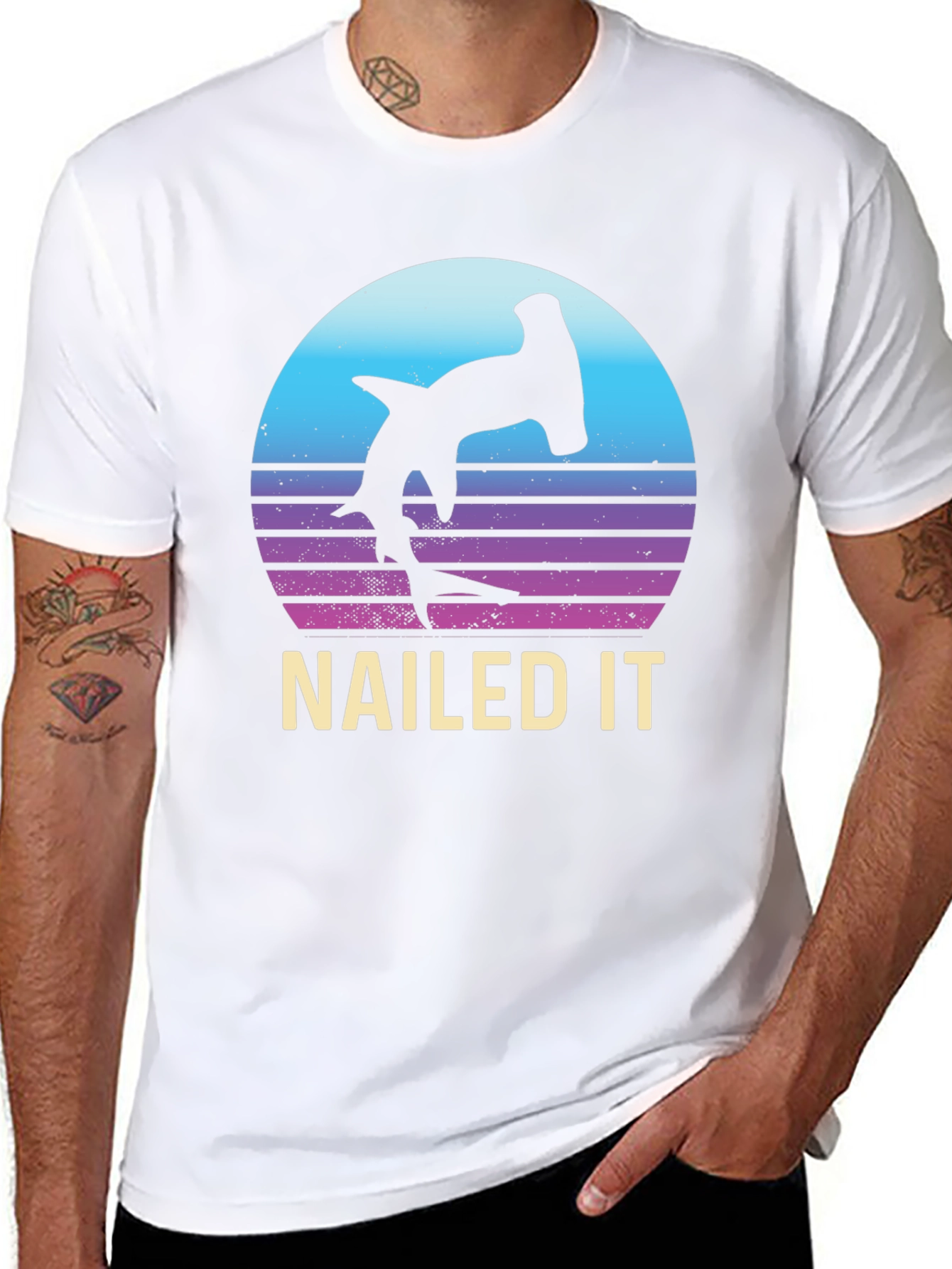 Nailed It Hammerhead Shark Retro T-Shirt