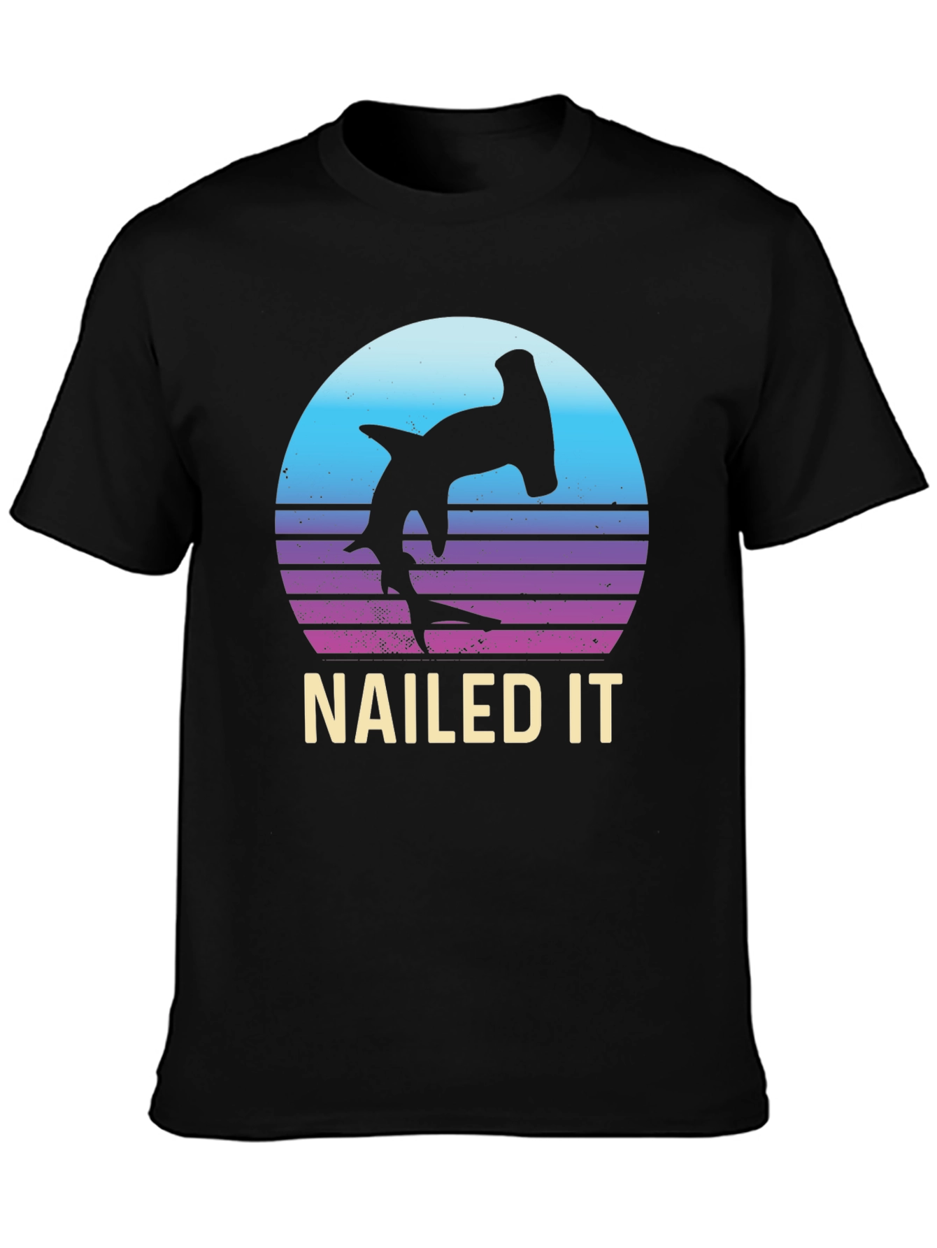 Nailed It Hammerhead Shark Retro T-Shirt