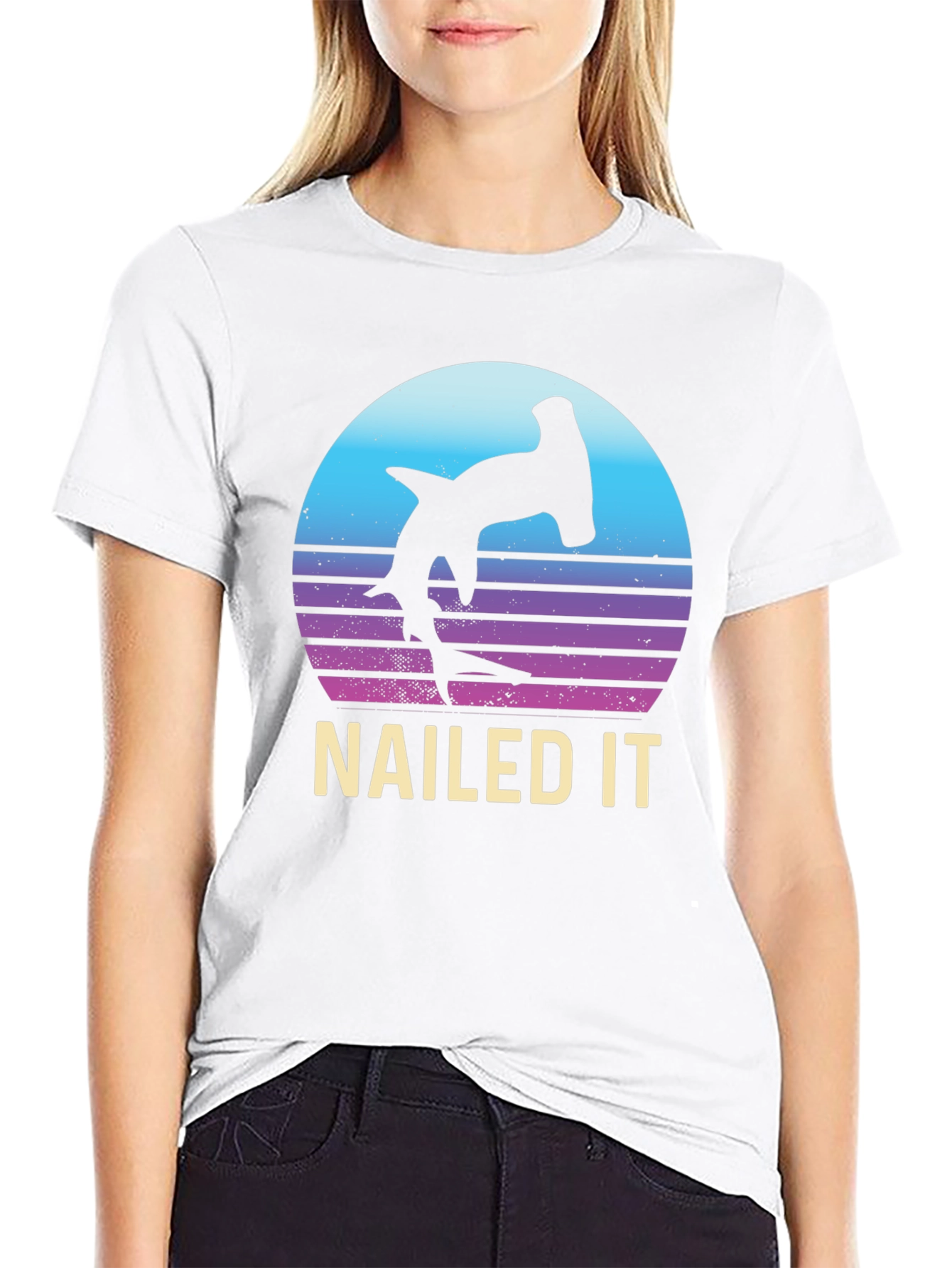 Nailed It Hammerhead Shark Retro T-Shirt