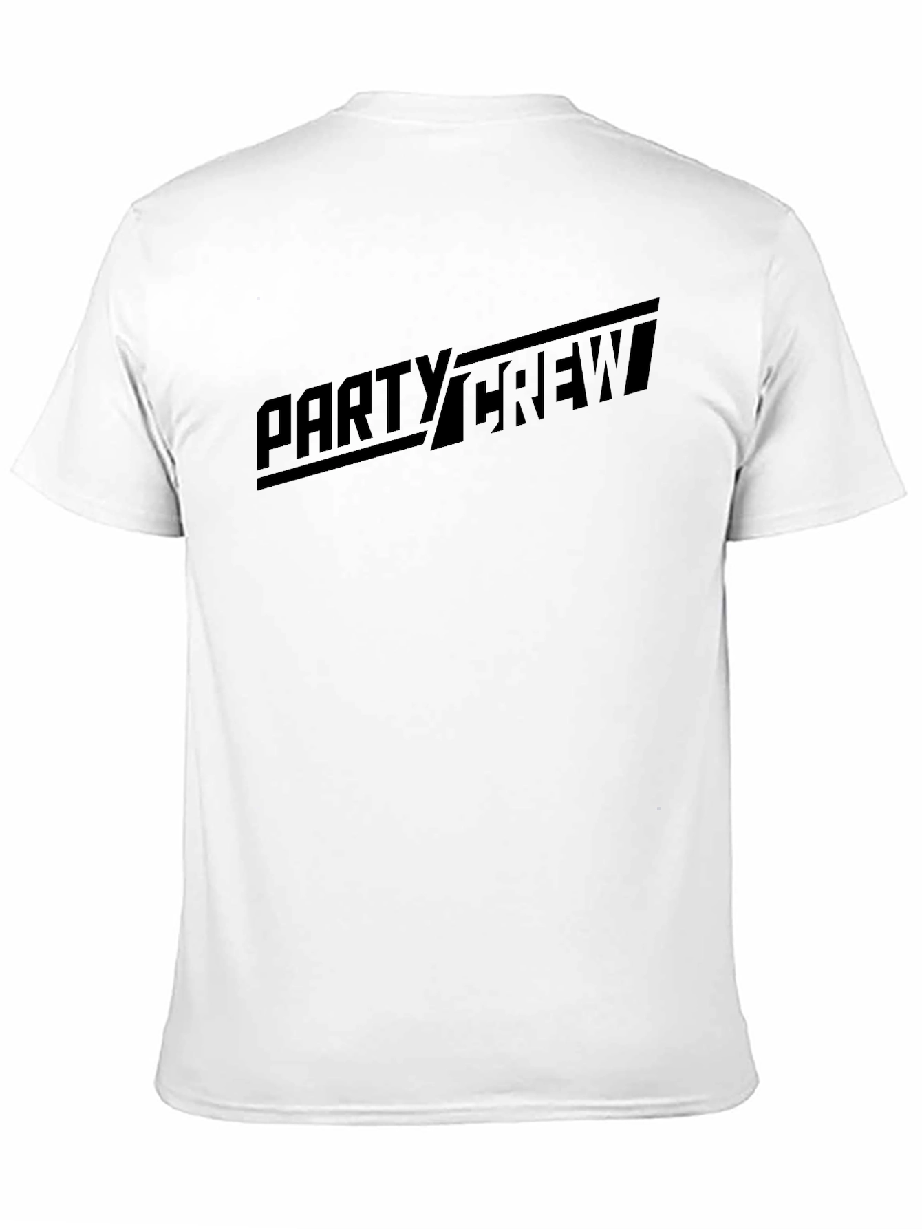 Party Crew Graphic Tee - Black Cotton T-Shirt