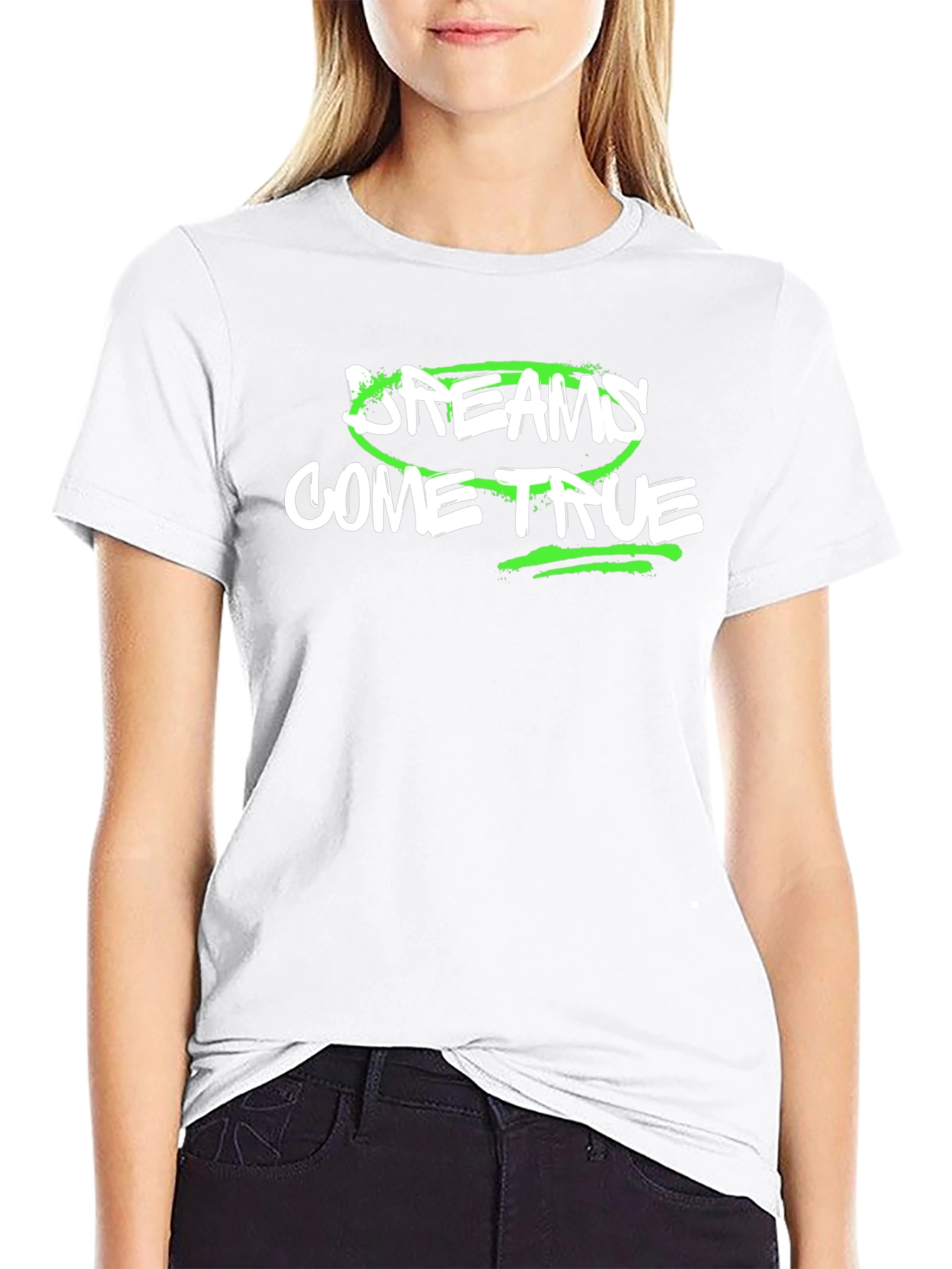 Dreams Come True Graphic T-Shirt - Black Cotton Tee