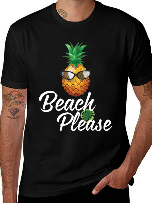 Beach Please Pineapple Graphic T-Shirt