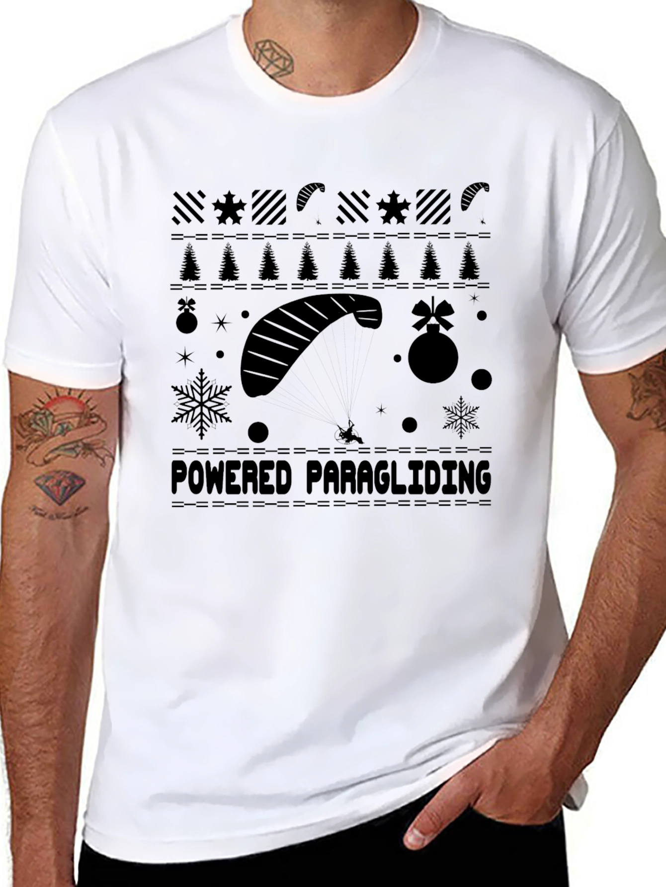 Powered Paragliding Christmas Sweater T-Shirt