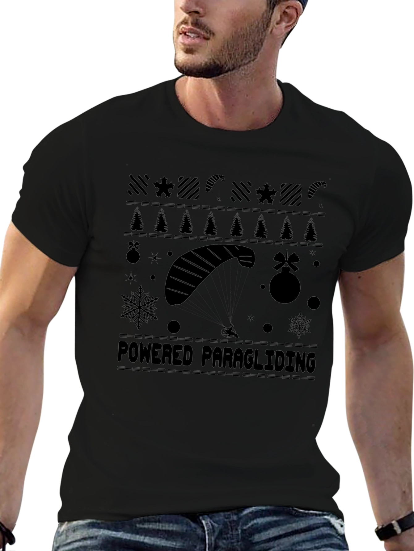 Powered Paragliding Christmas Sweater T-Shirt