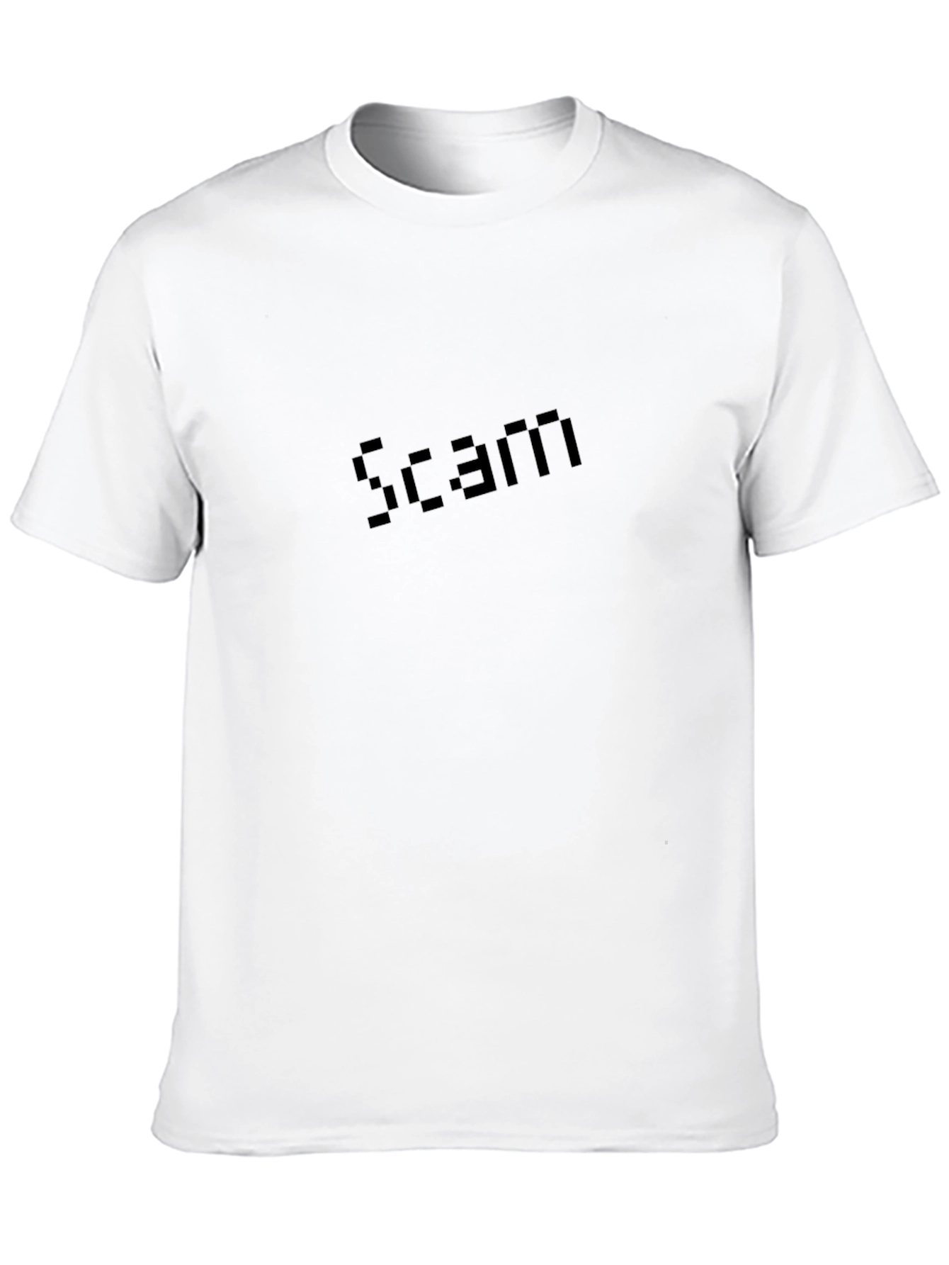 Pixelated Scam Black T-Shirt - Modern Graphic Tee