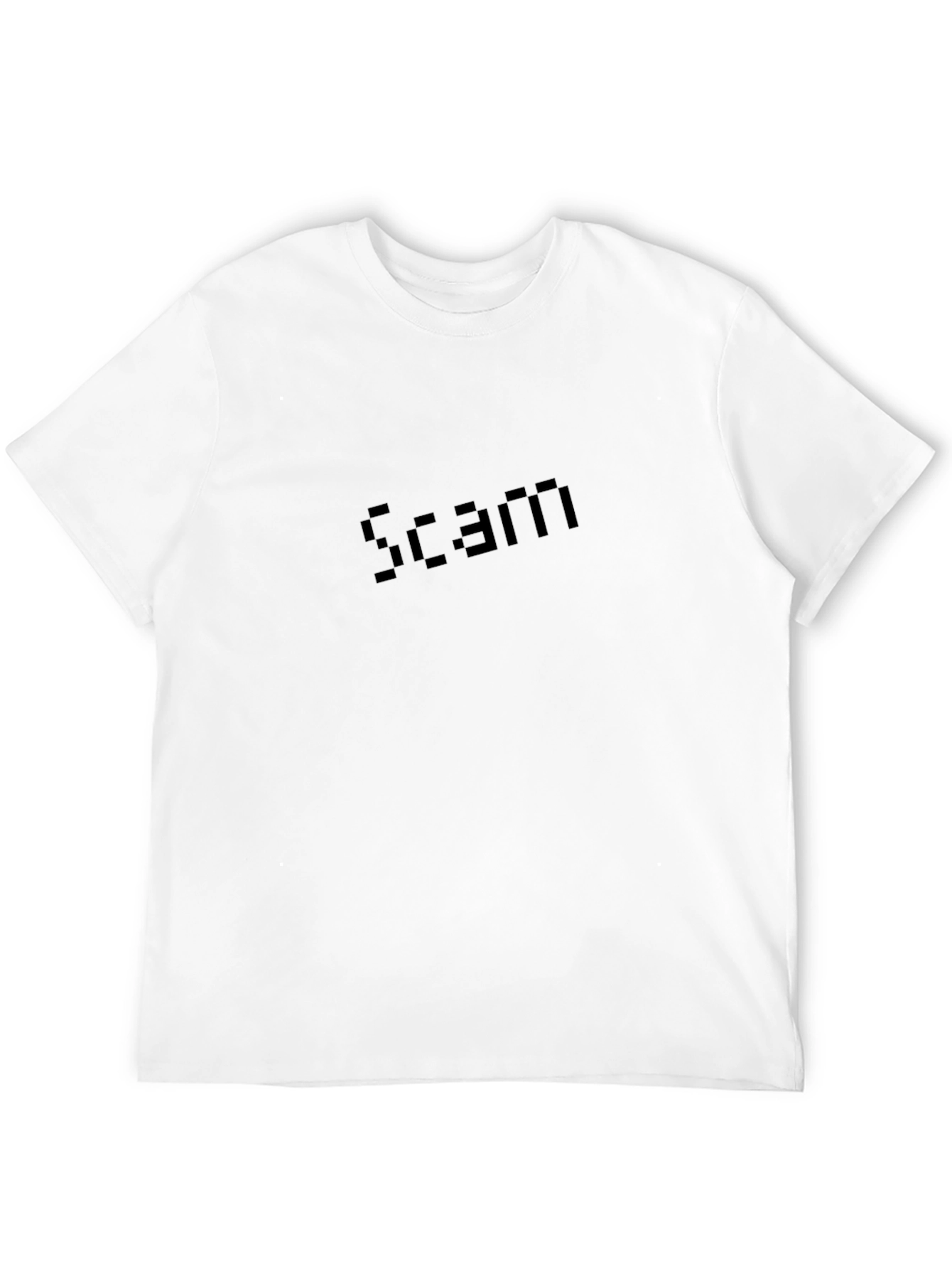 Pixelated Scam Black T-Shirt - Modern Graphic Tee
