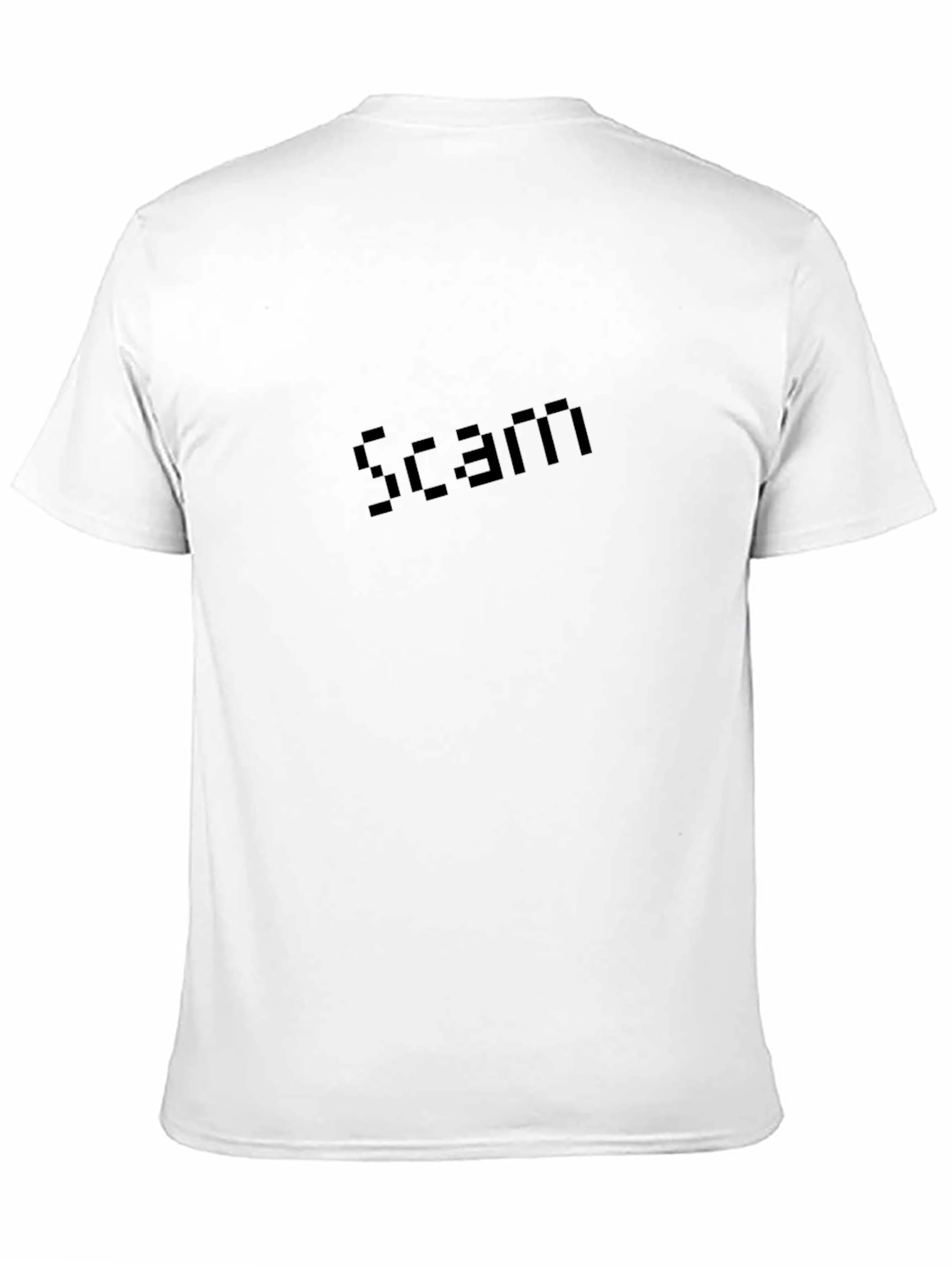 Pixelated Scam Black T-Shirt - Modern Graphic Tee