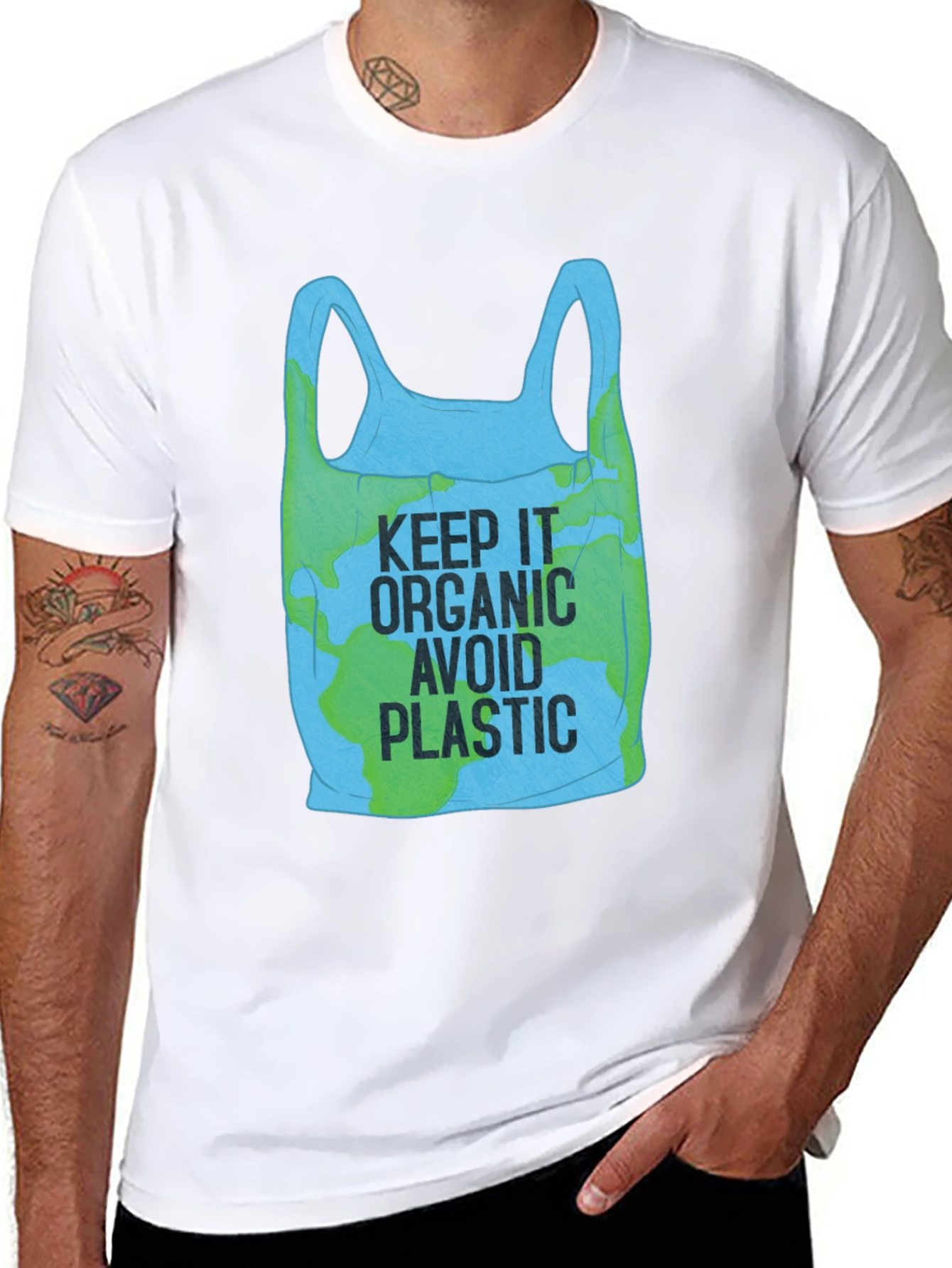 Eco-Friendly Keep It Organic Graphic T-Shirt