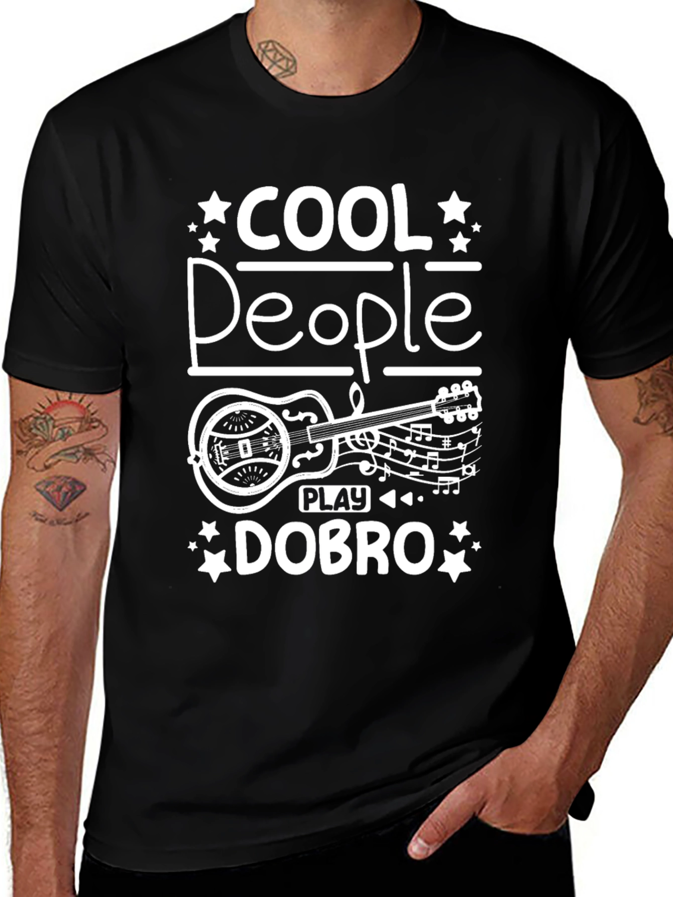 Cool People Play Dobro T-Shirt - Music Lover Tee