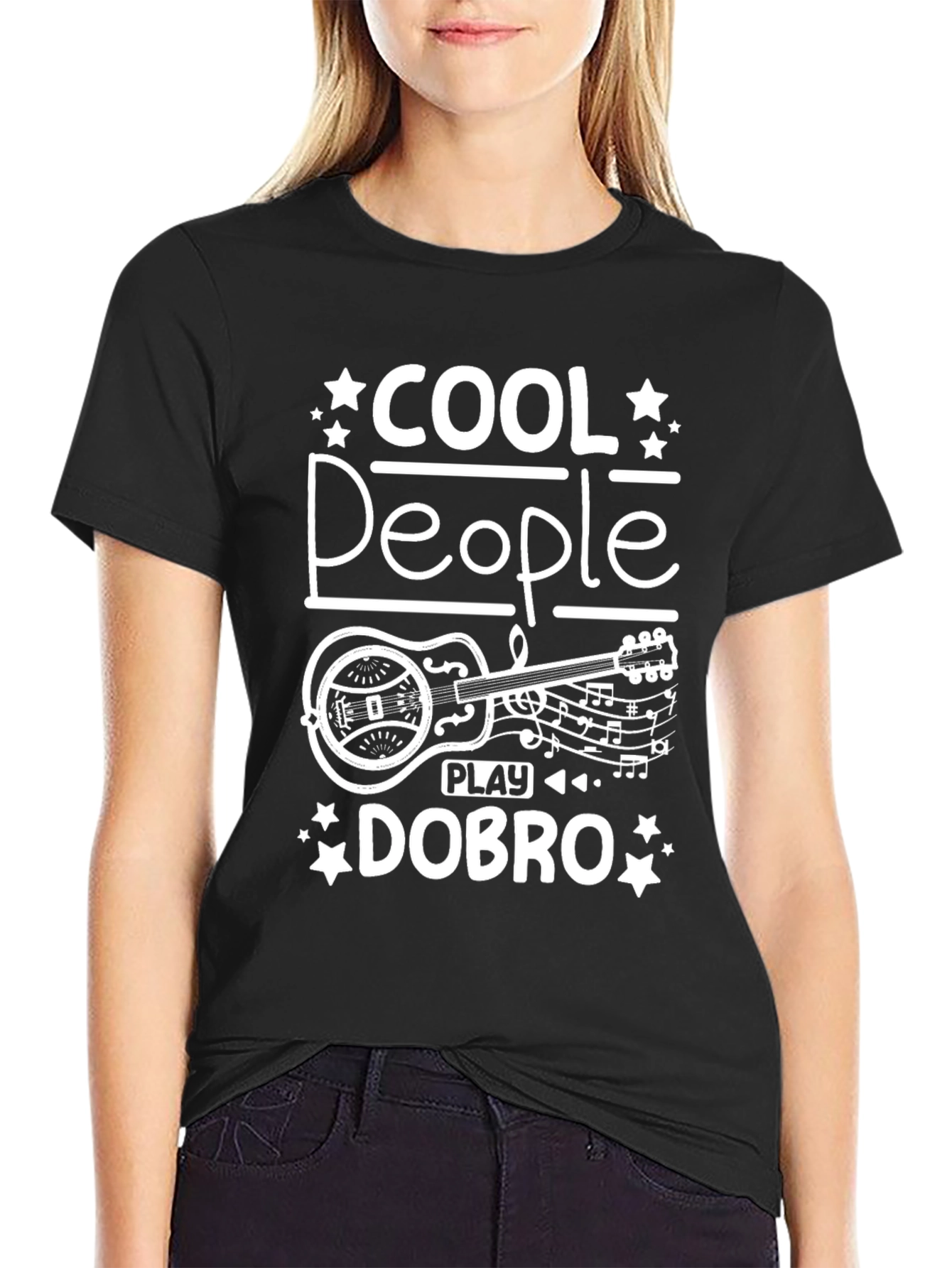 Cool People Play Dobro T-Shirt - Music Lover Tee