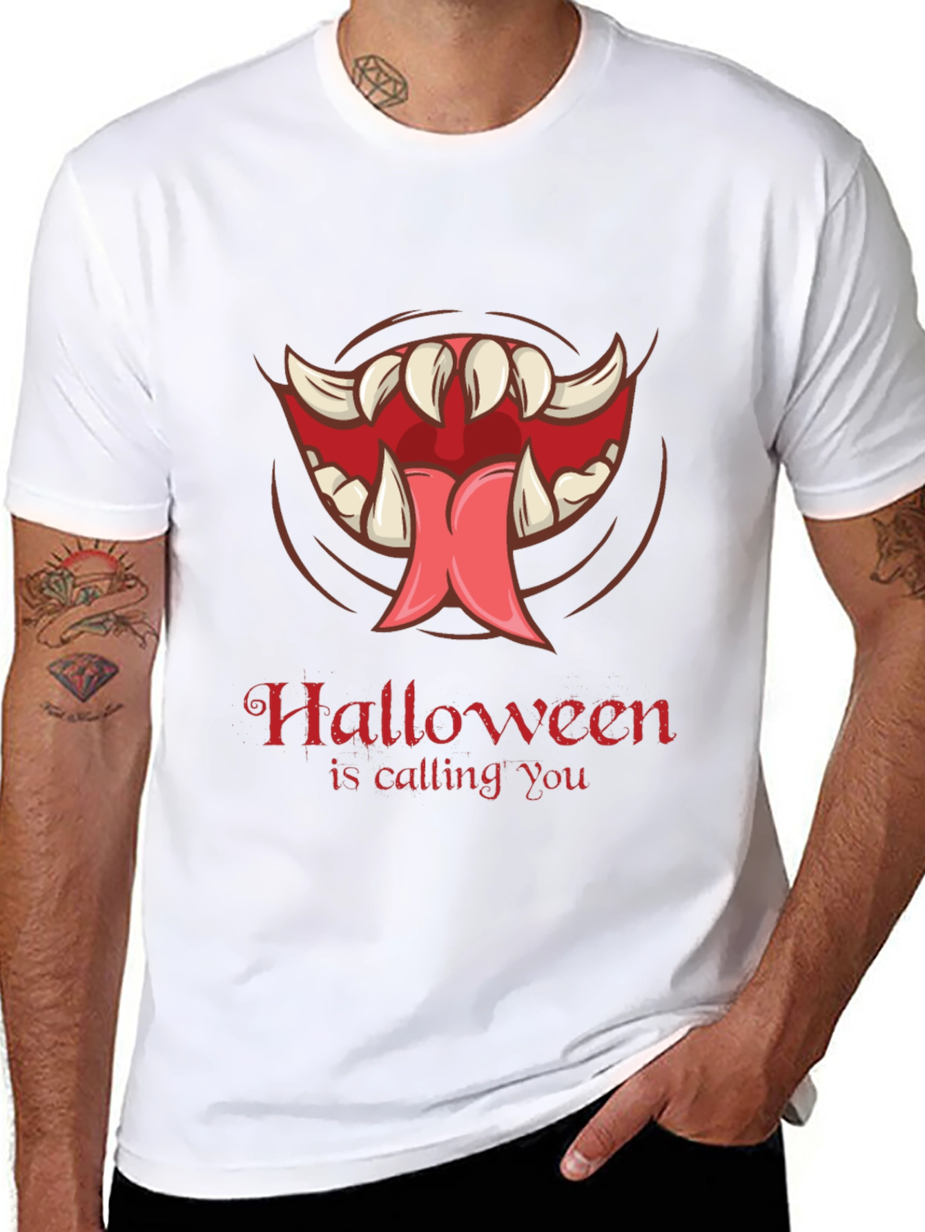 Halloween Monster Mouth Graphic Tee