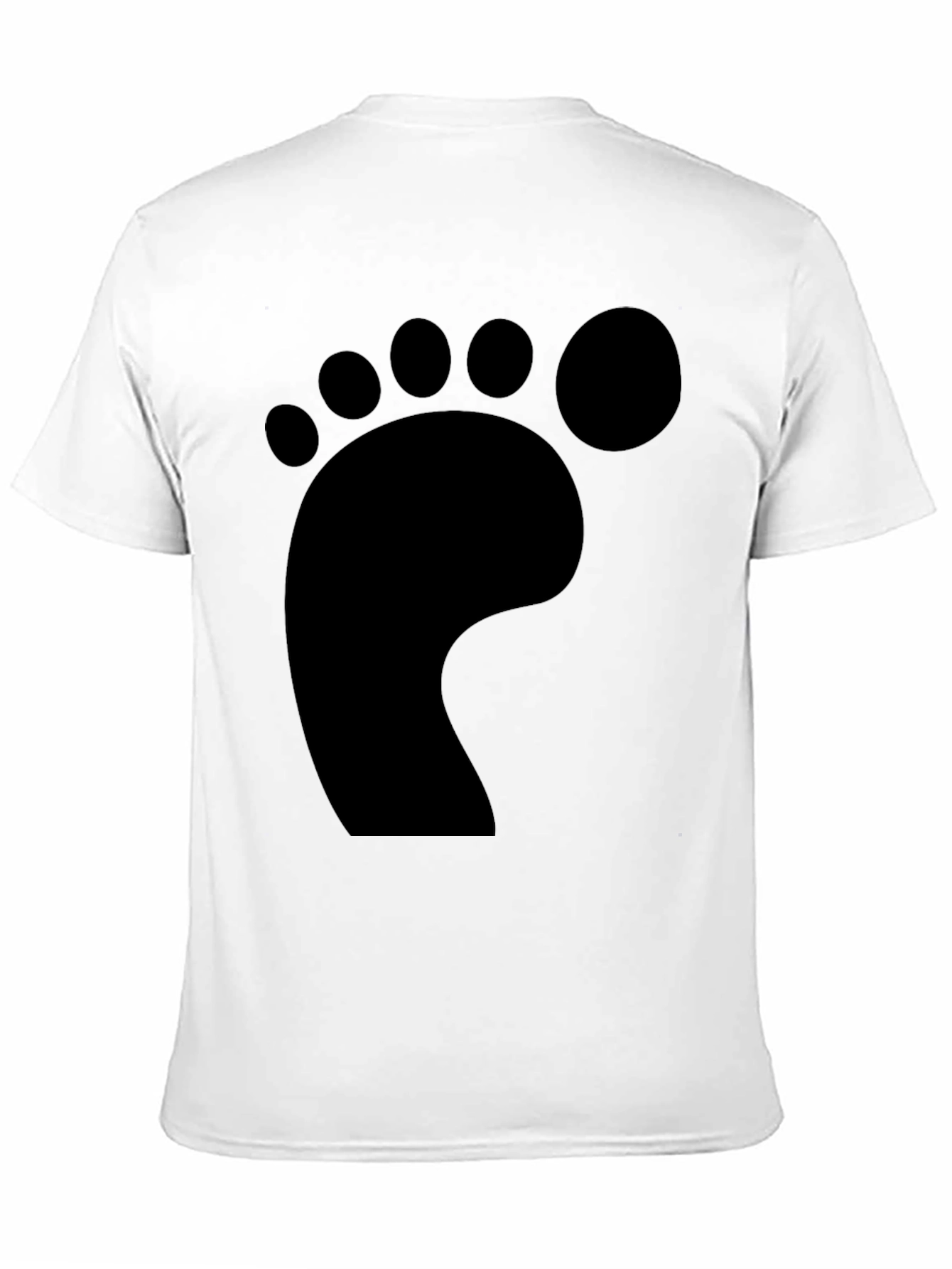 Bigfoot Footprint Black T-Shirt - Novelty Tee