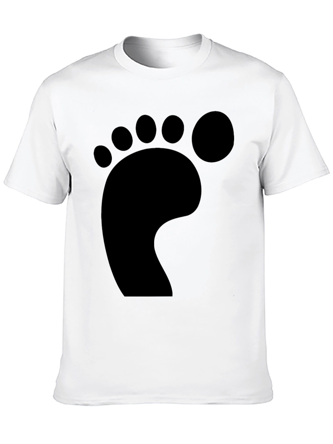 Bigfoot Footprint Black T-Shirt - Novelty Tee