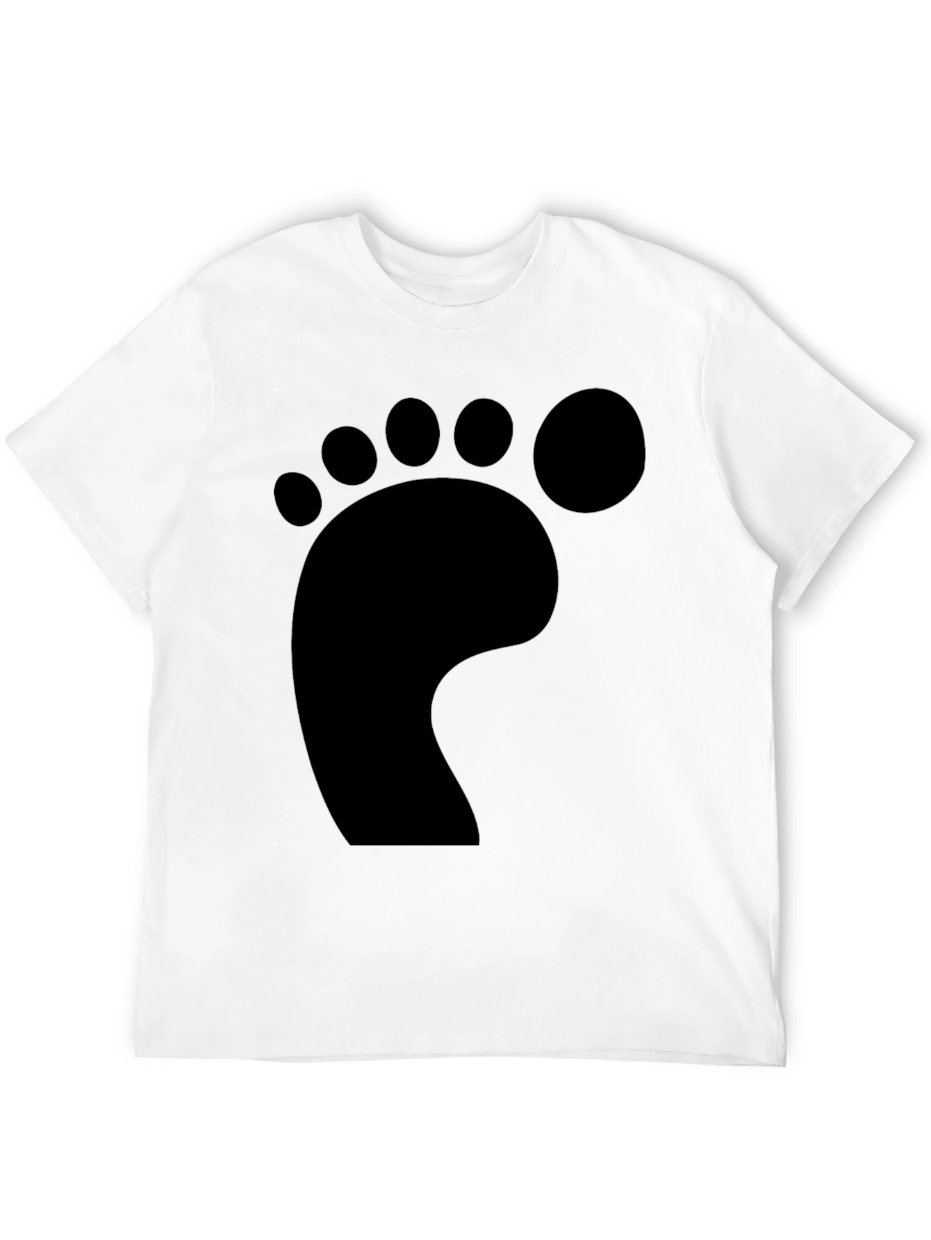 Bigfoot Footprint Black T-Shirt - Novelty Tee