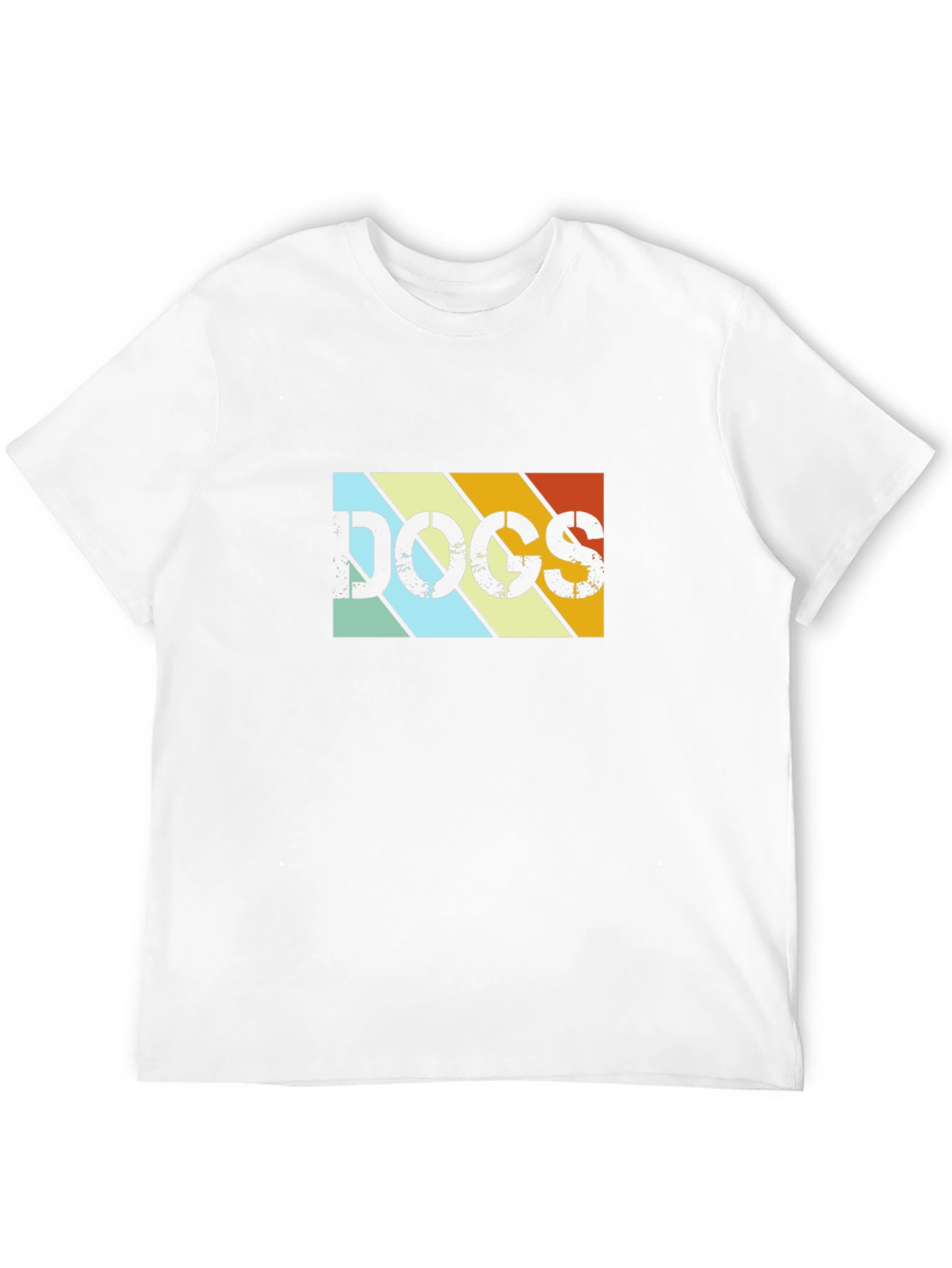 Retro DOGS Graphic Tee - Black Cotton T-Shirt