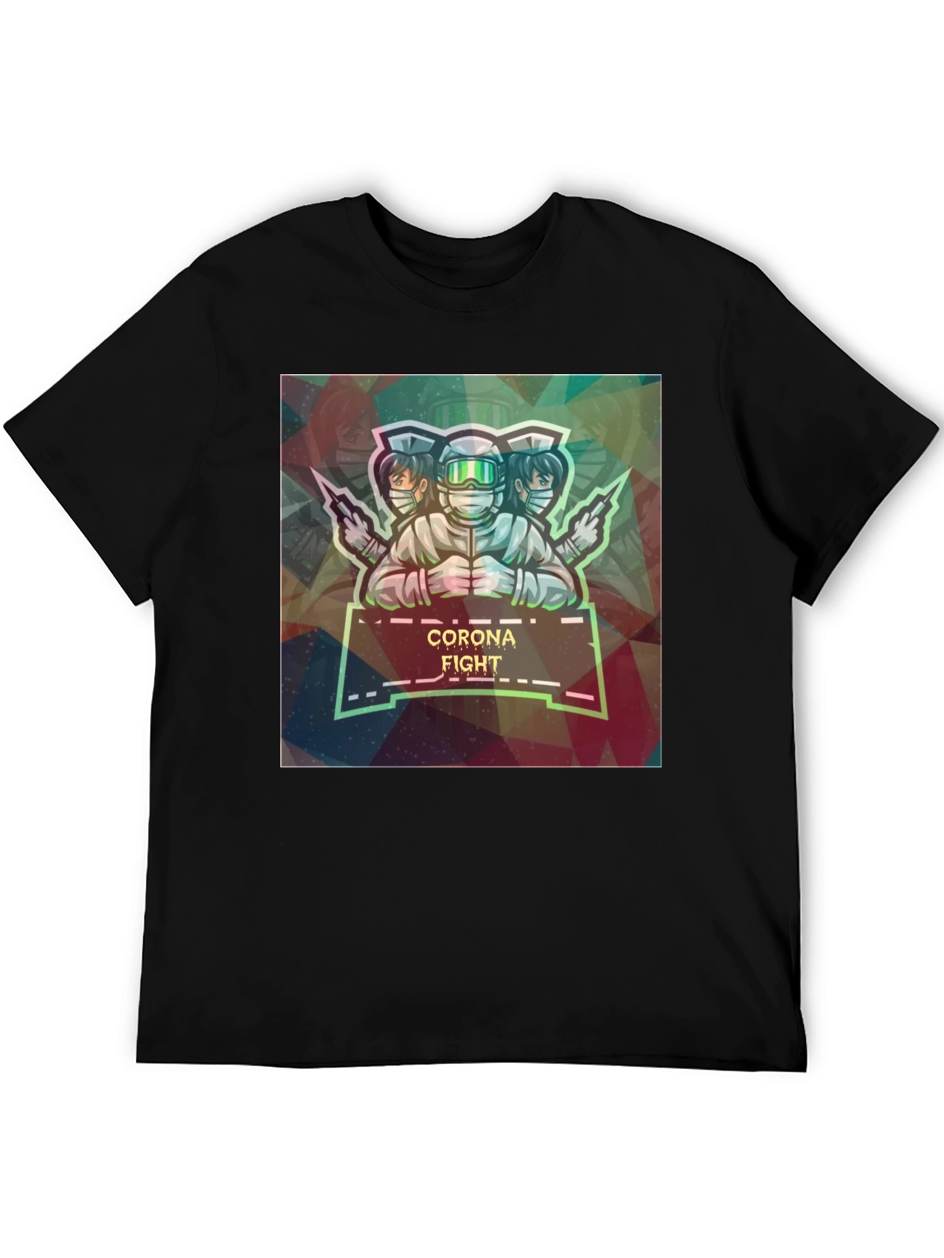 Corona Fight Graphic Print T-Shirt