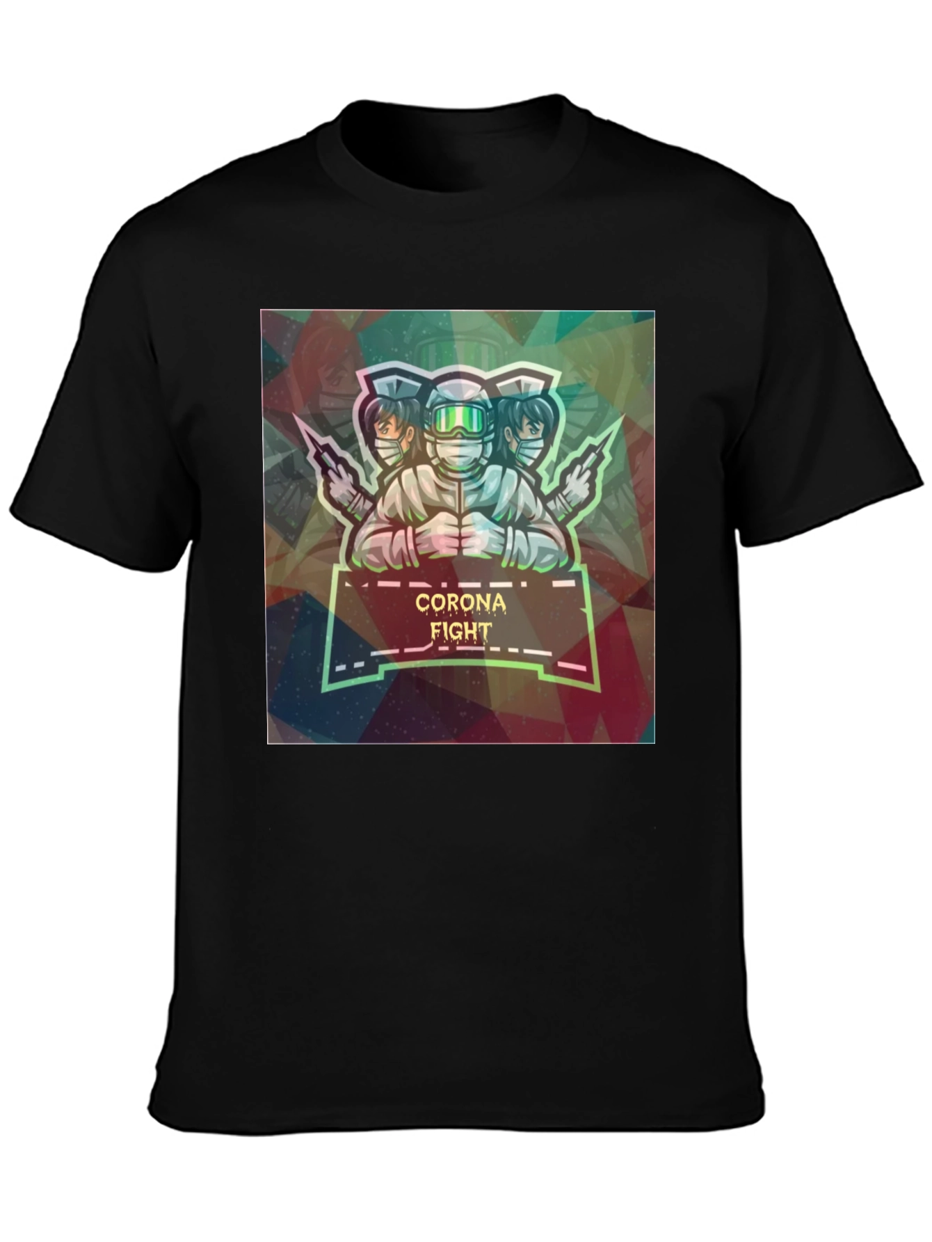 Corona Fight Graphic Print T-Shirt