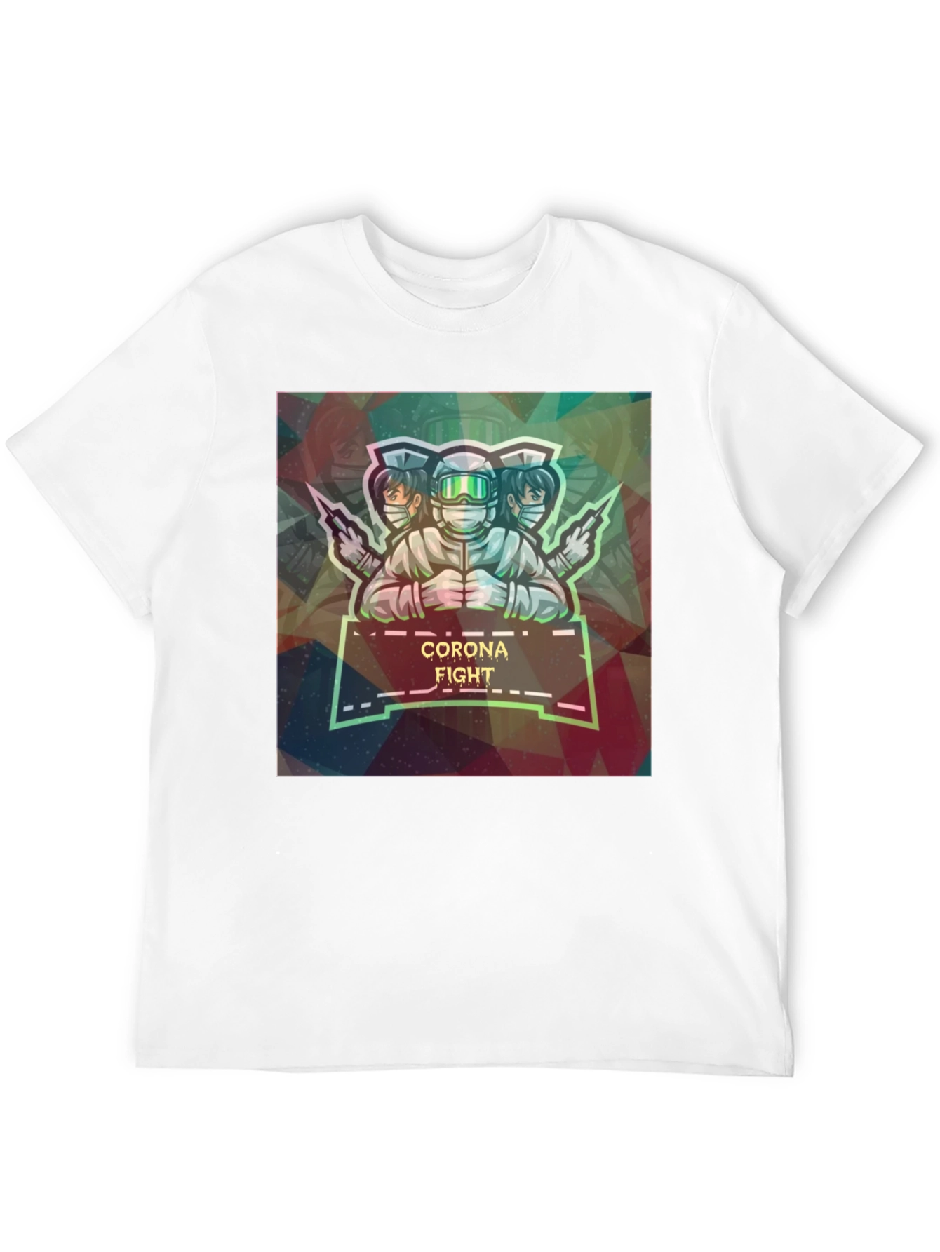 Corona Fight Graphic Print T-Shirt