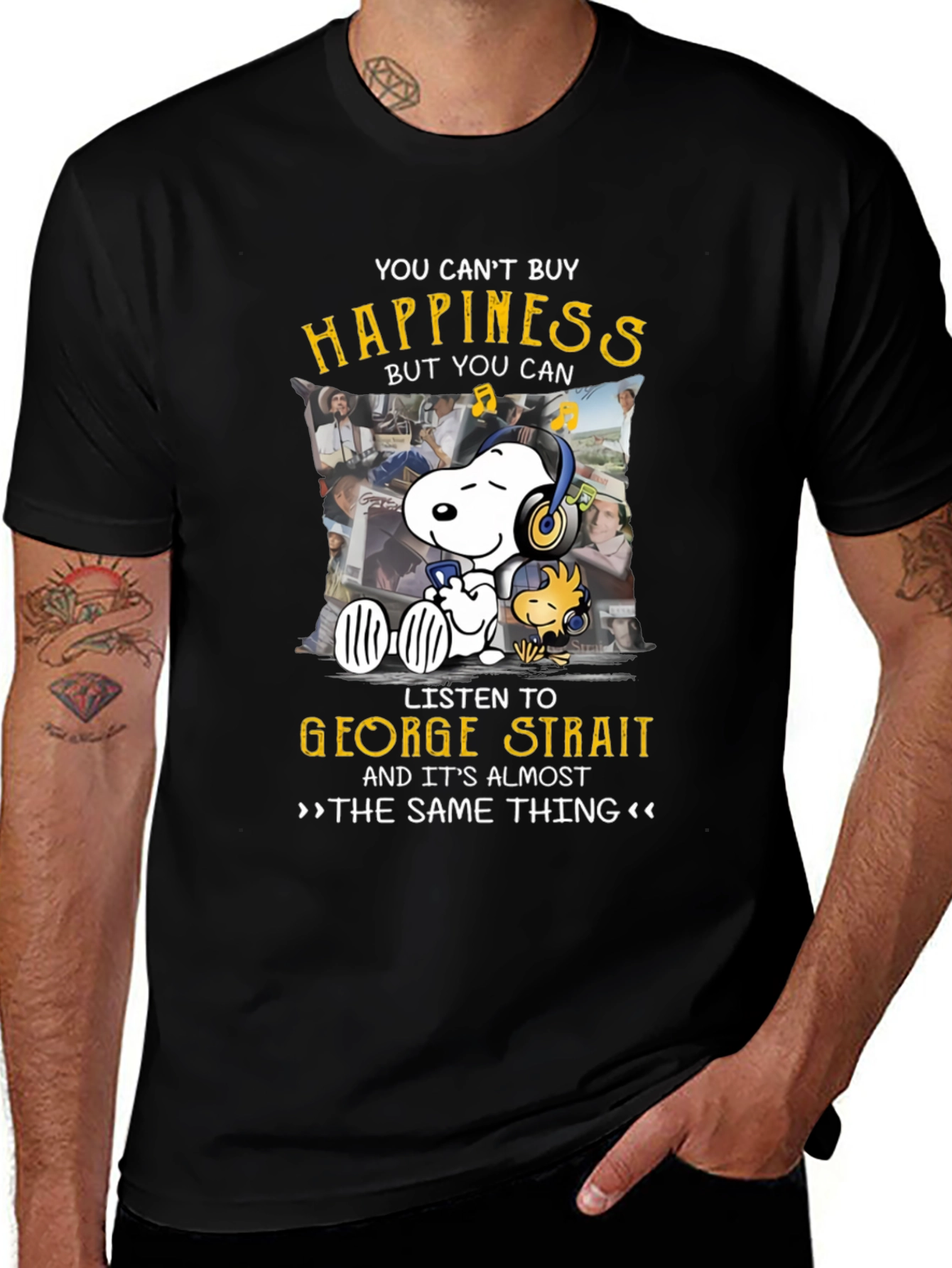 George Strait Snoopy T-Shirt - Music Lover Tee