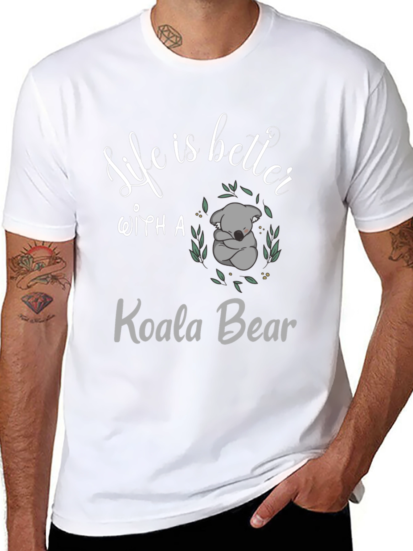 Life is Better With a Koala Bear Black T-Shirt