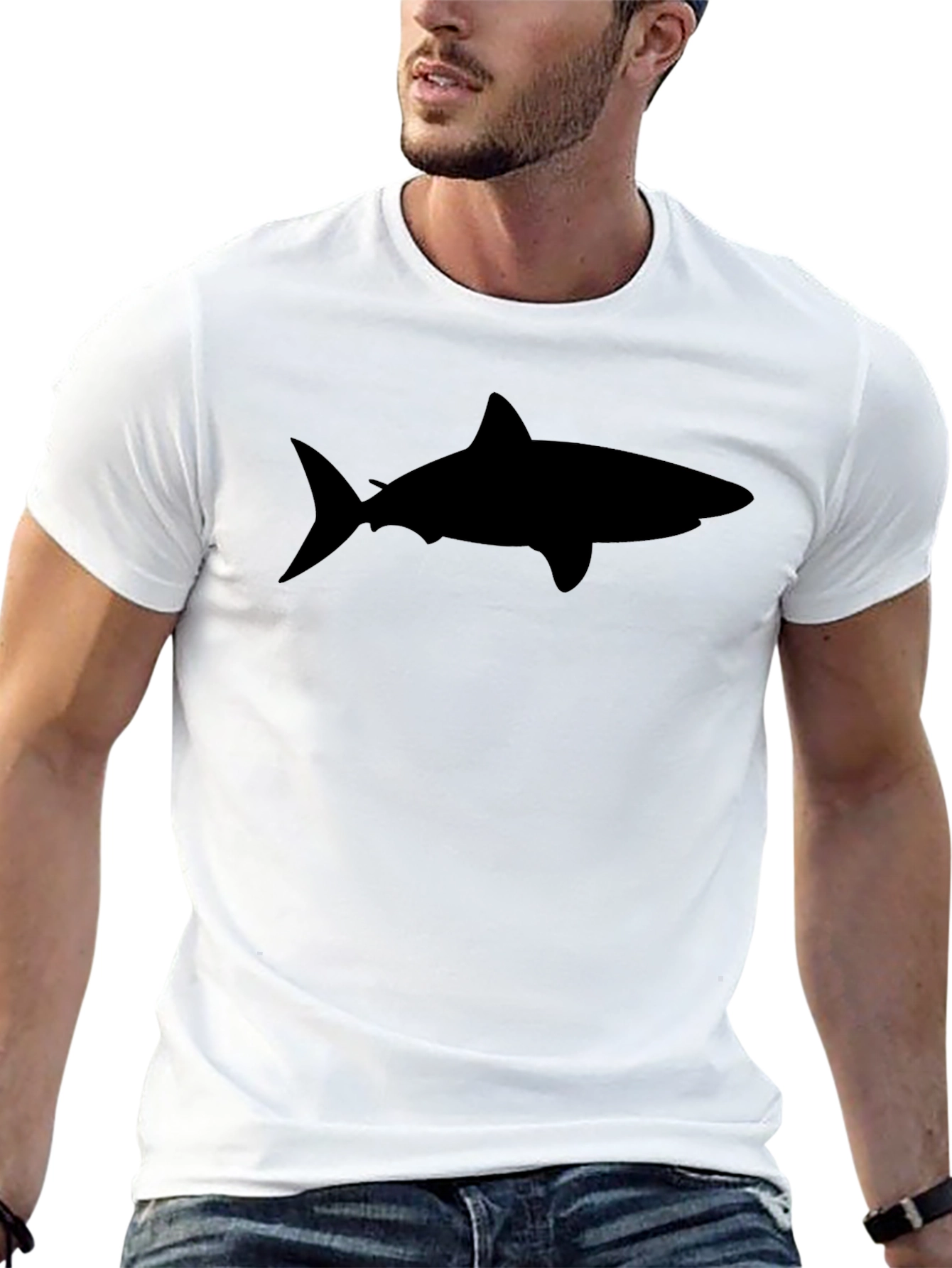 Mens Shark Graphic Black T-Shirt