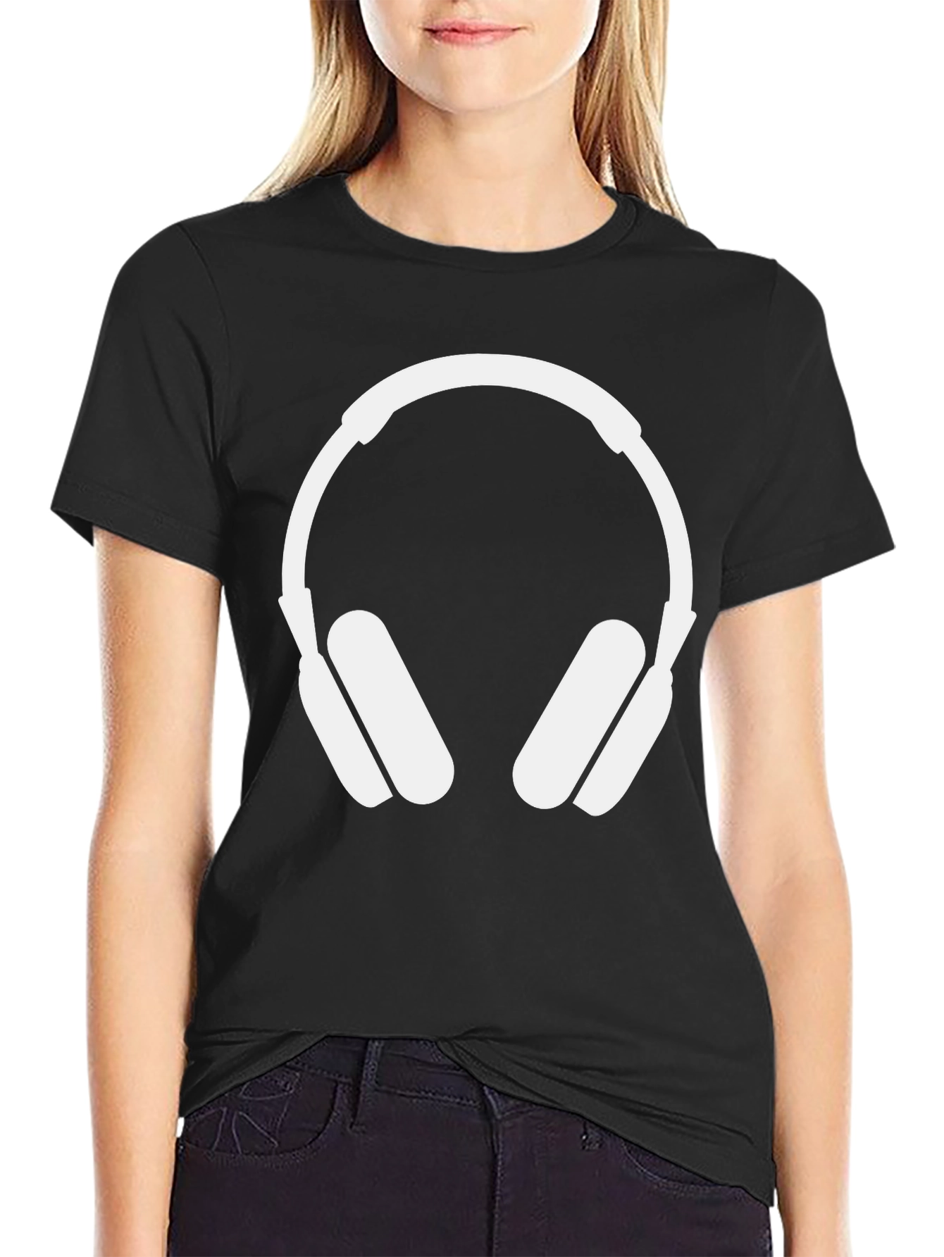 Headphone Graphic T-Shirt - Modern Music Lover Tee