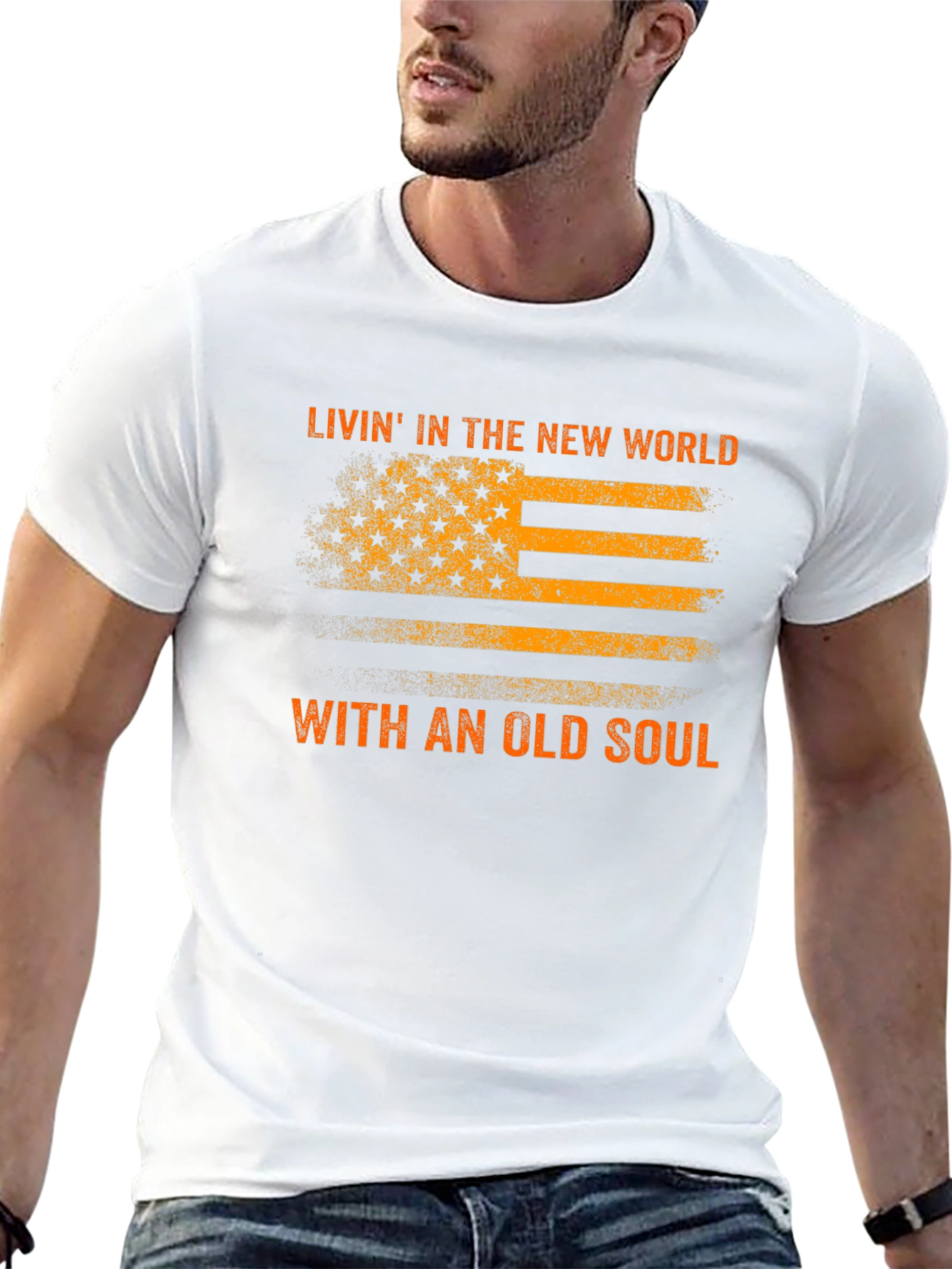 Old Soul USA Flag Graphic T-Shirt