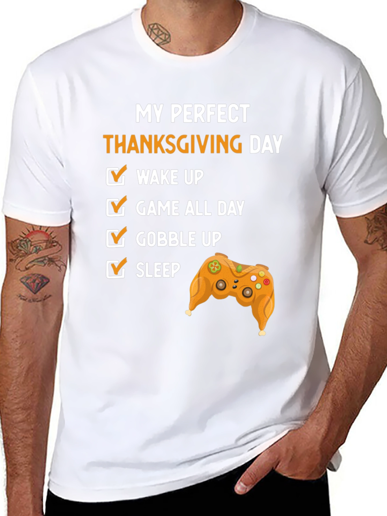 Perfect Thanksgiving Day Gamer T-Shirt