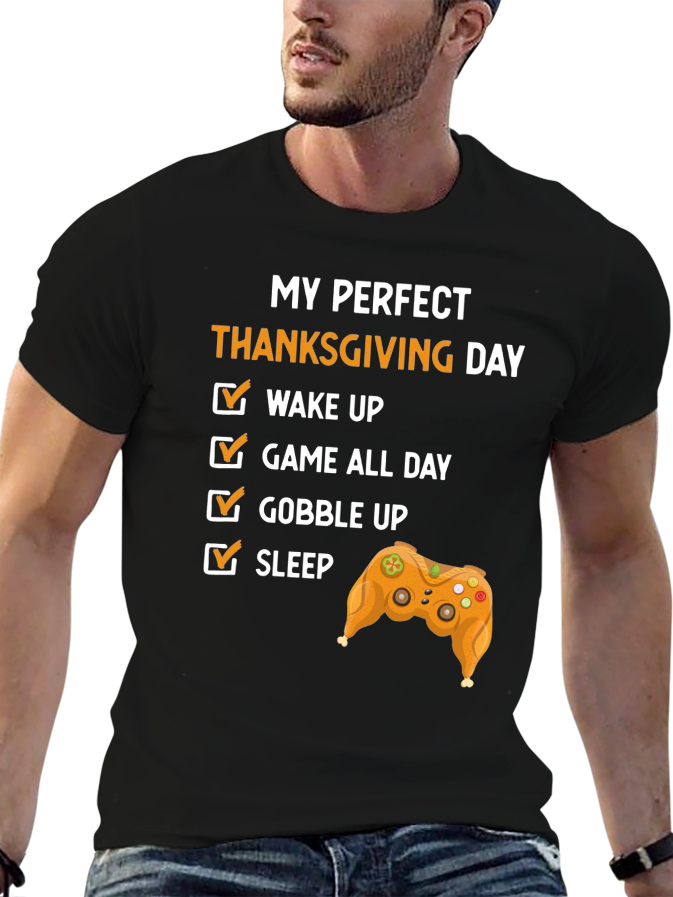 Perfect Thanksgiving Day Gamer T-Shirt