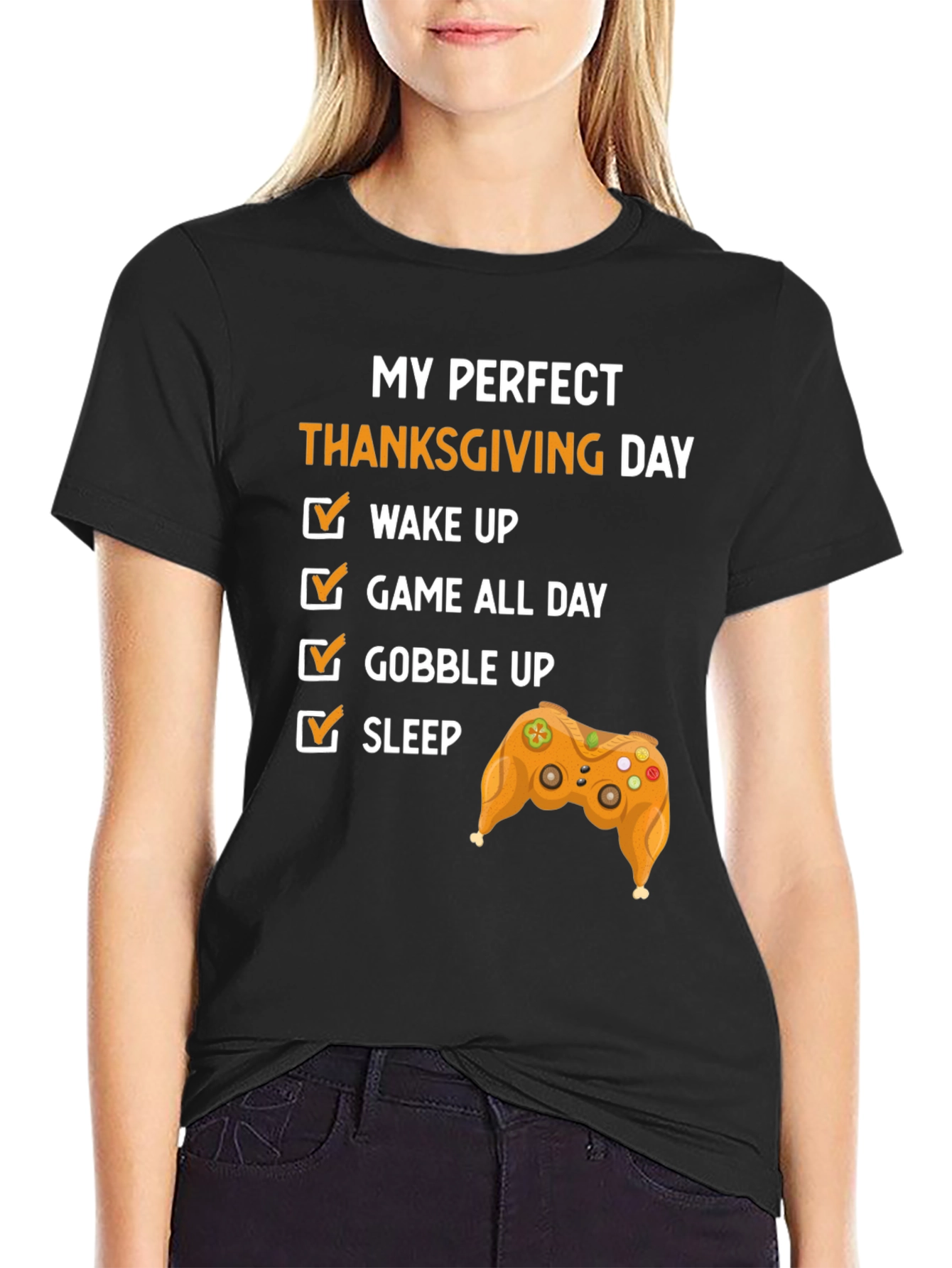 Perfect Thanksgiving Day Gamer T-Shirt