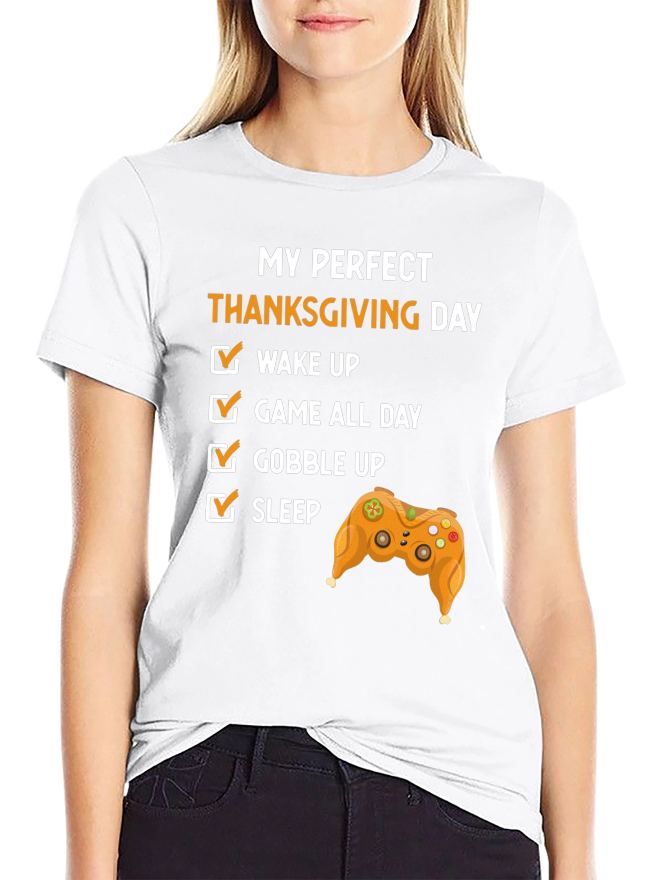 Perfect Thanksgiving Day Gamer T-Shirt