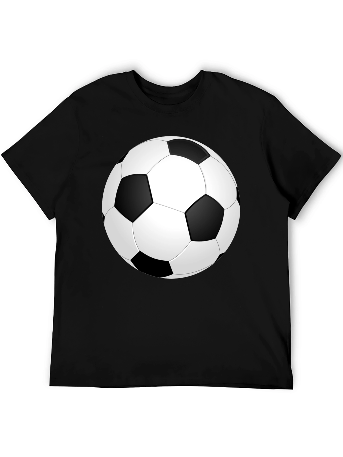 Soccer Ball Graphic Black T-Shirt