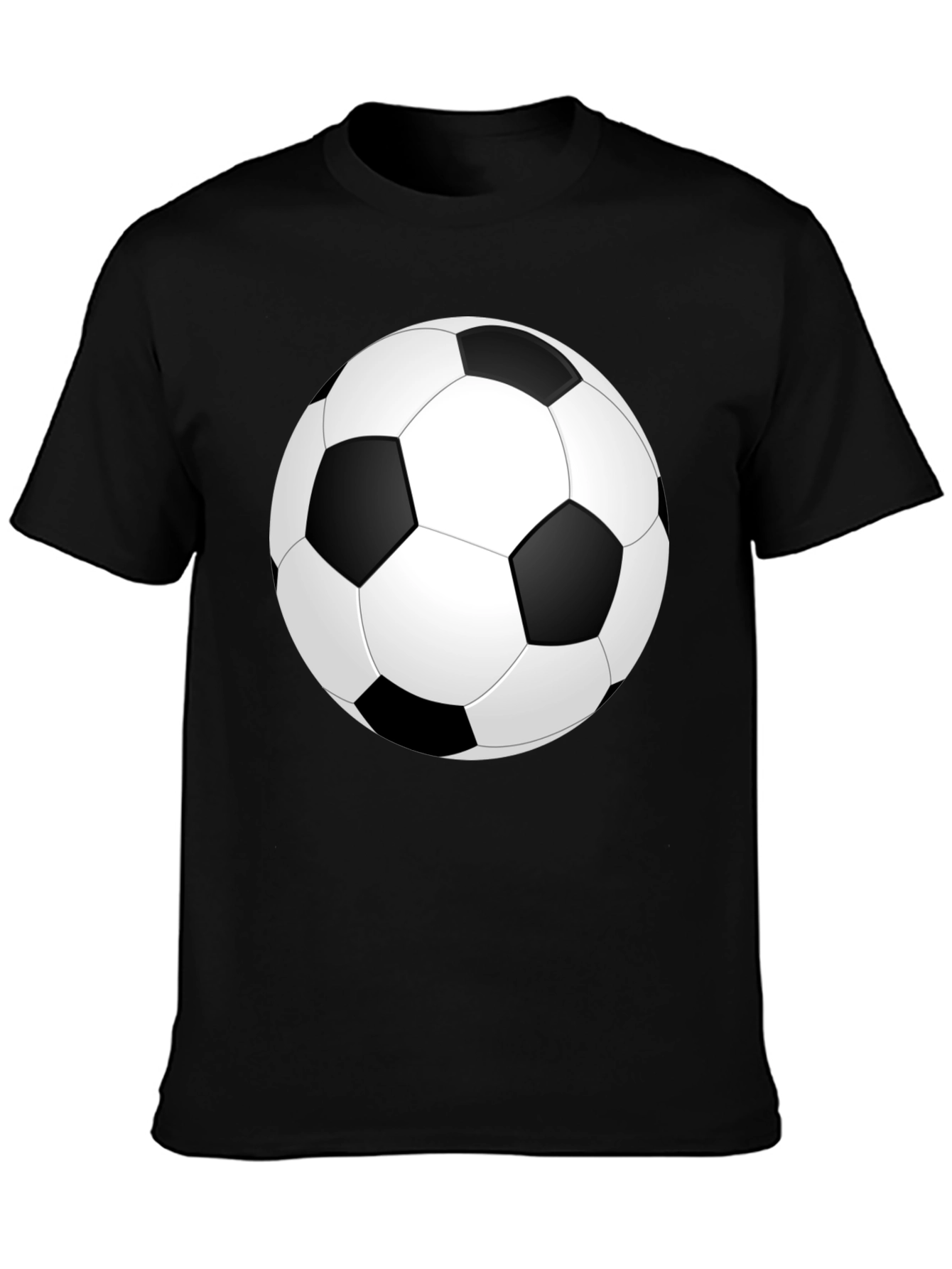 Soccer Ball Graphic Black T-Shirt