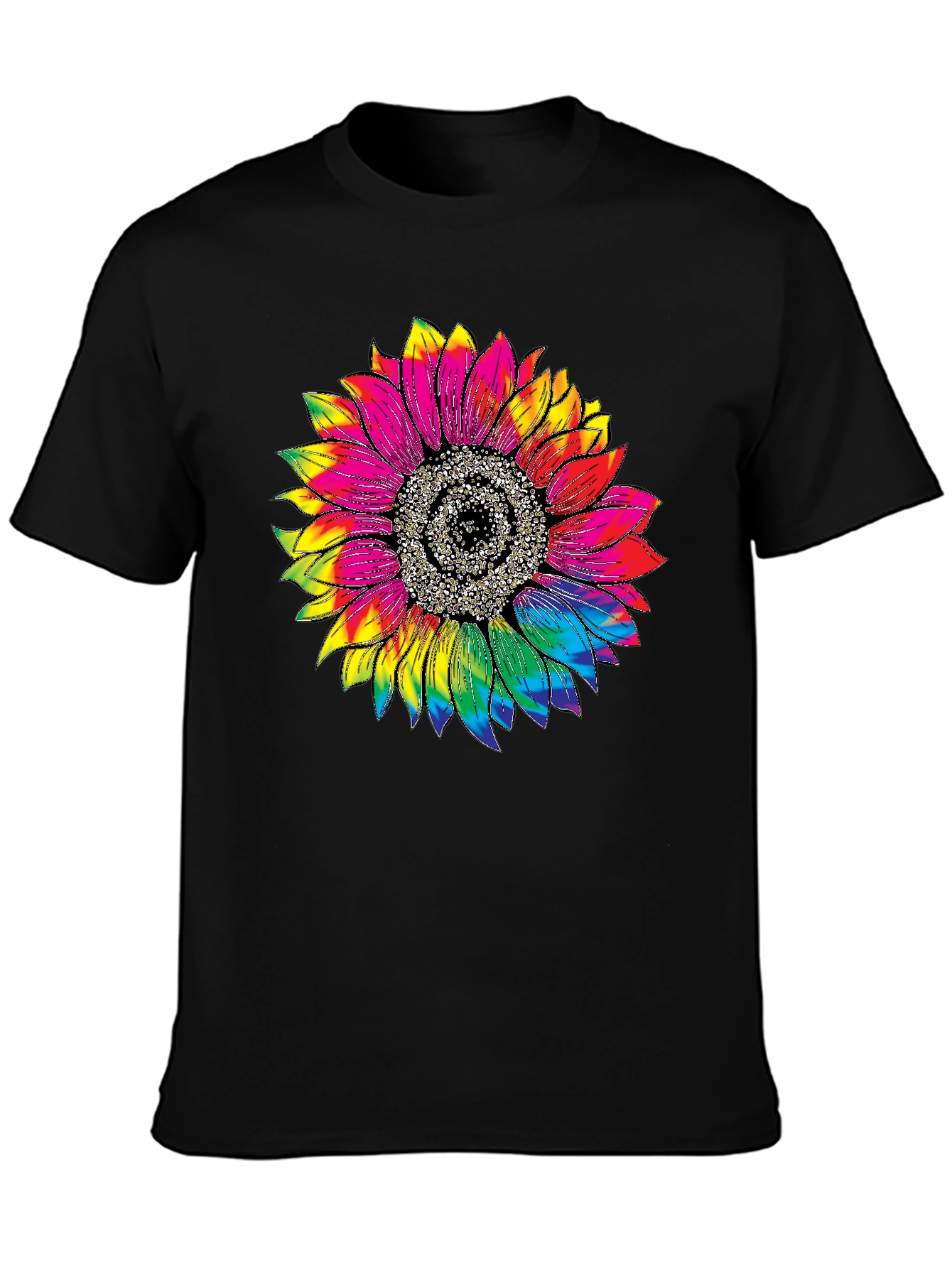 Tie Dye Sunflower Graphic Tee