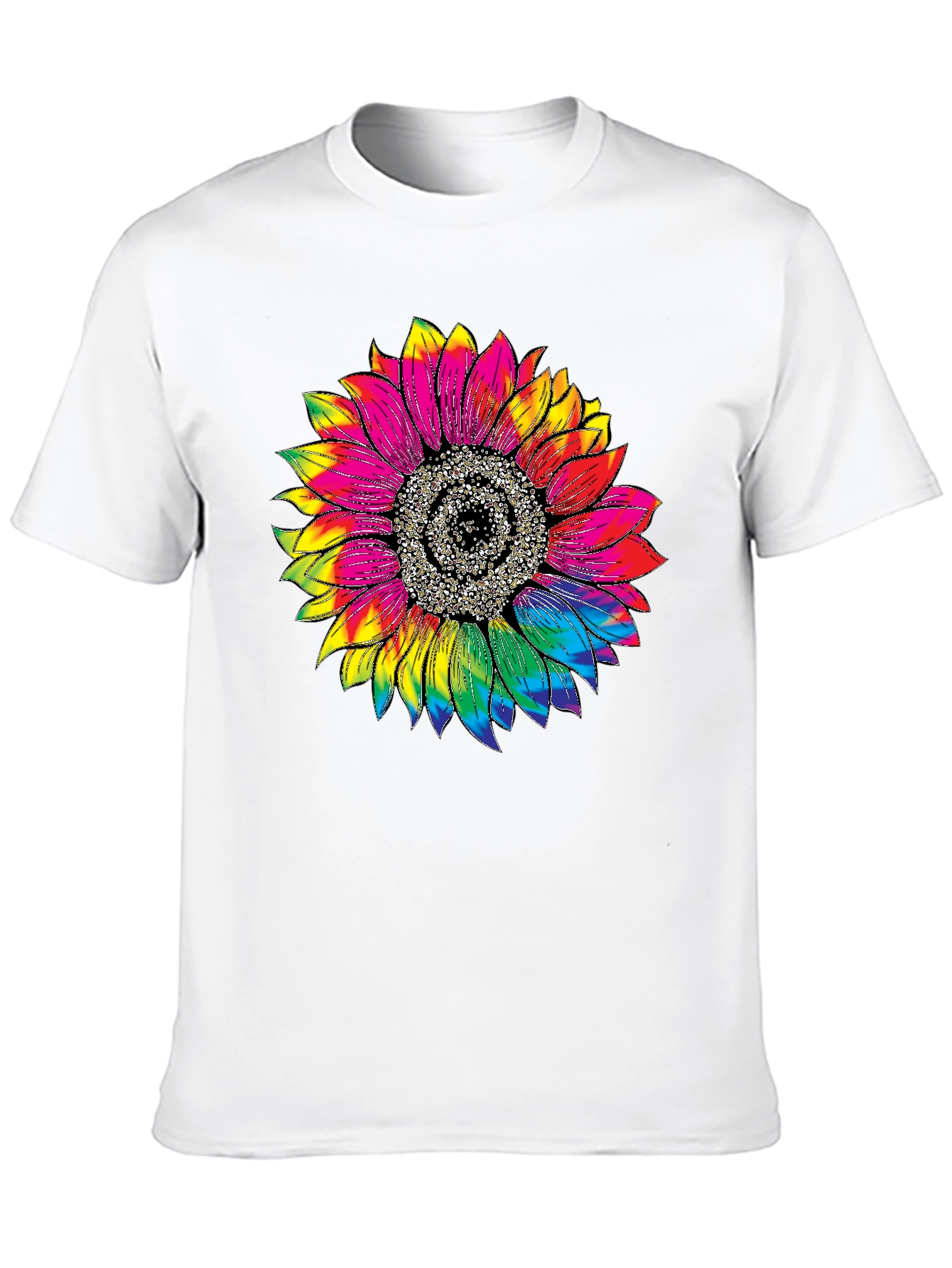 Tie Dye Sunflower Graphic Tee
