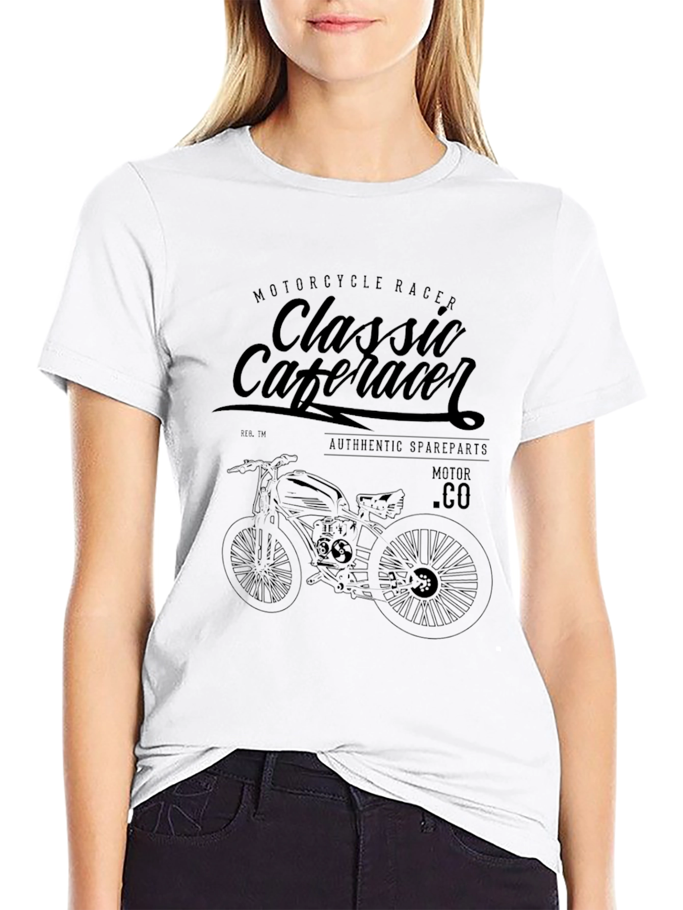 Classic Cafe Racer Motorcycle Graphic T-Shirt