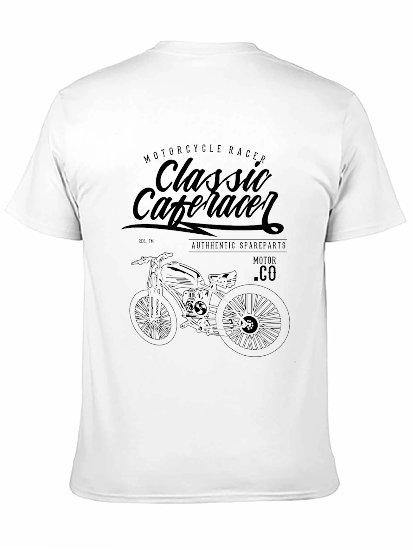Classic Cafe Racer Motorcycle Graphic T-Shirt
