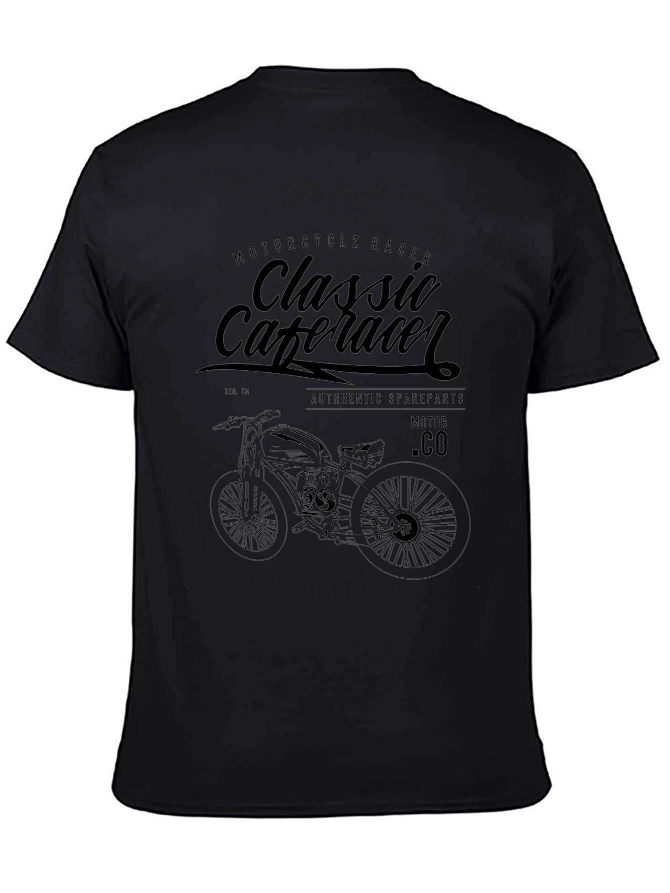 Classic Cafe Racer Motorcycle Graphic T-Shirt