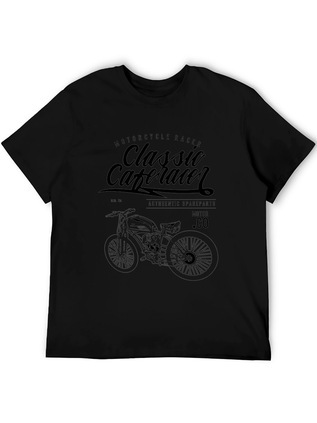 Classic Cafe Racer Motorcycle Graphic T-Shirt