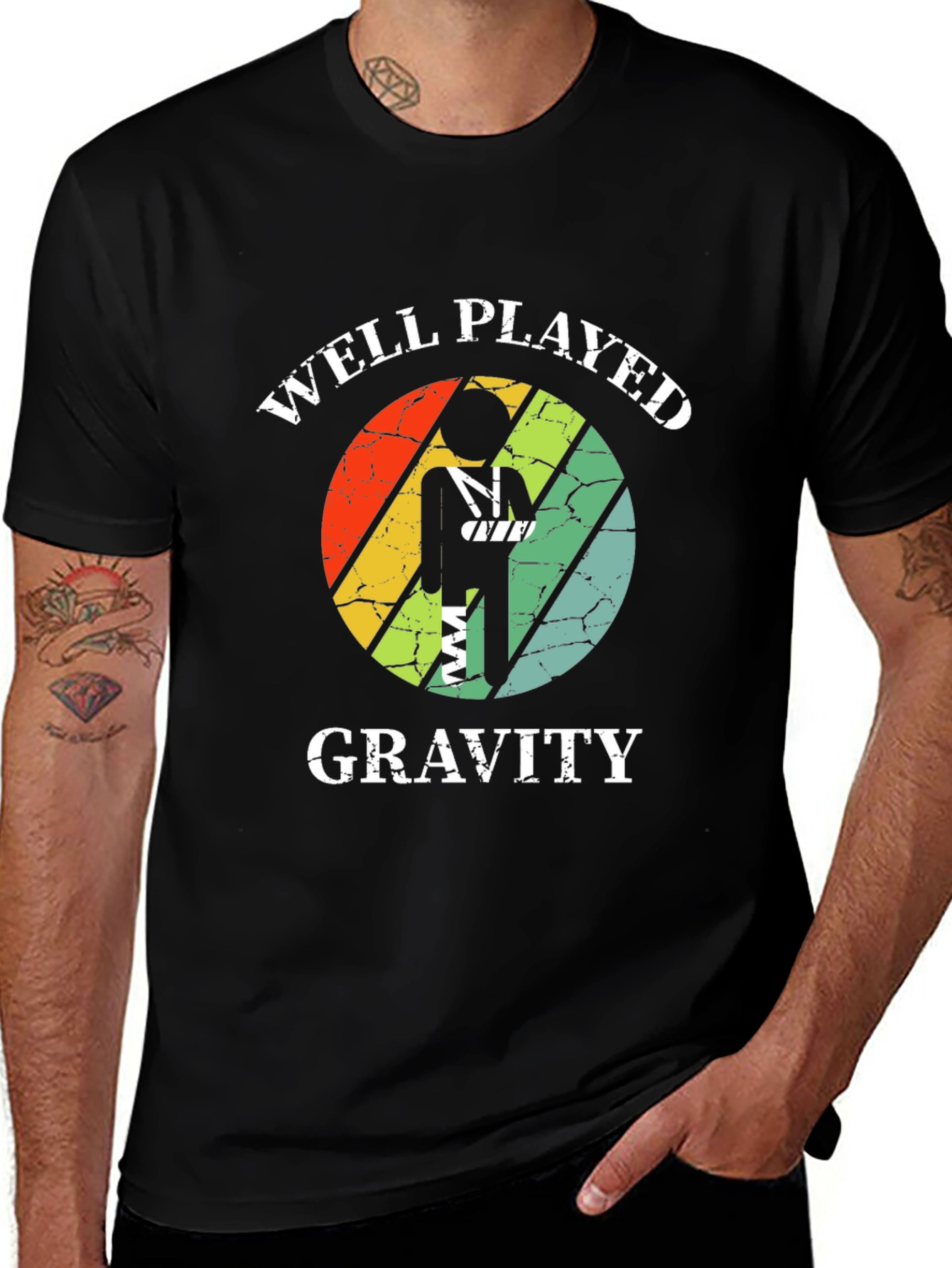 Well Played Gravity T-Shirt - Broken Arm Funny Tee