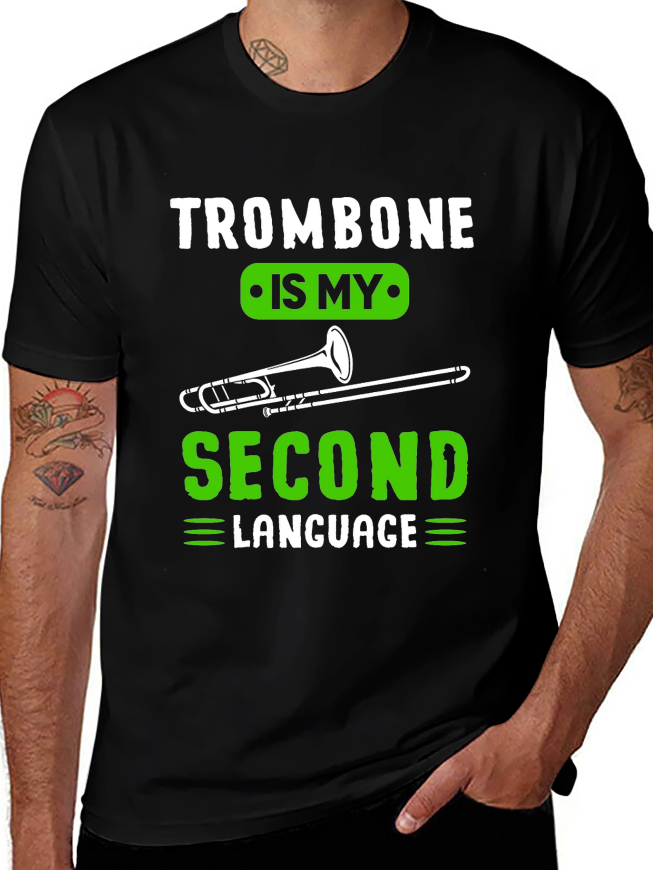 Trombone Second Language Musician T-Shirt