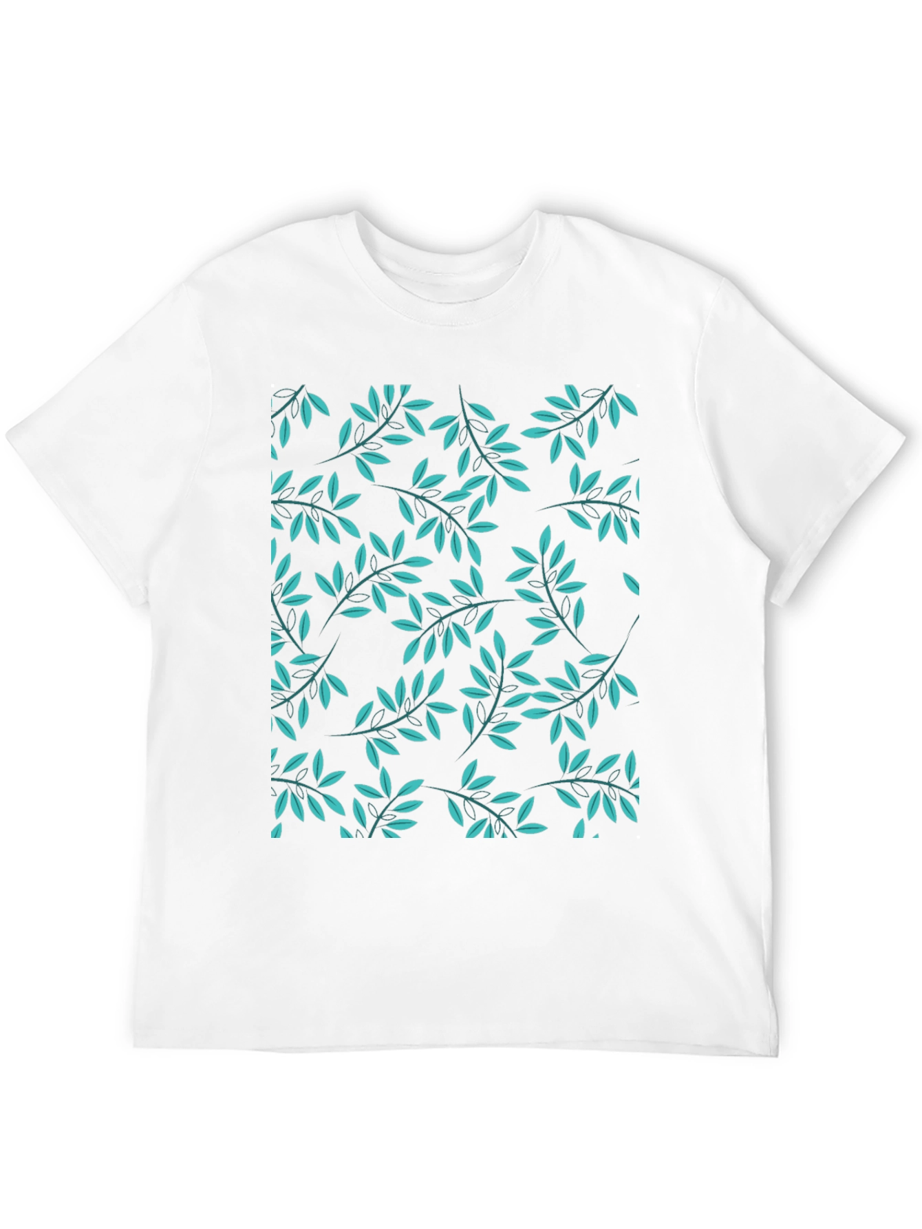 Leaf Print Black T-Shirt - Stylish Casual Wear