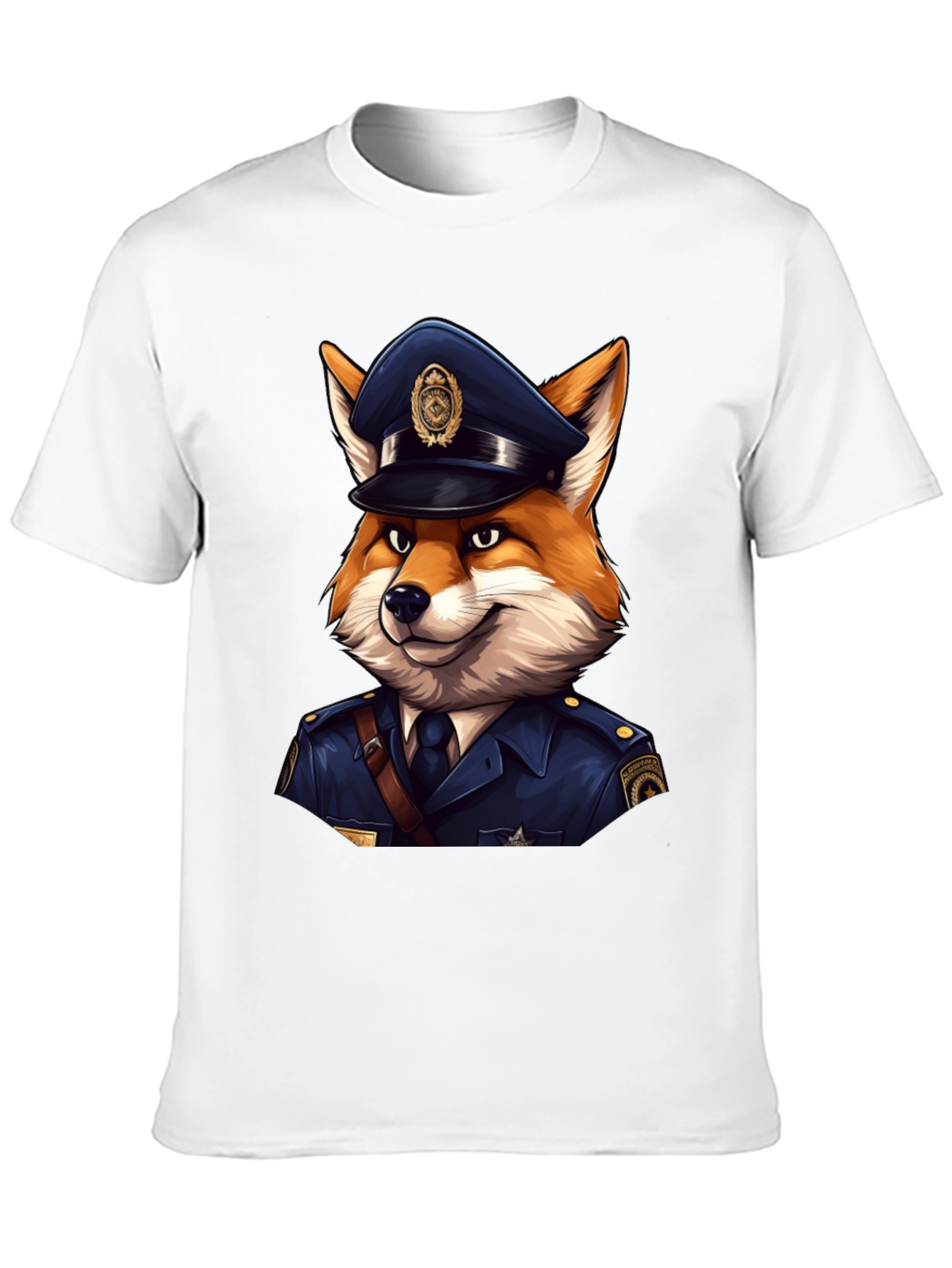 Fox Cop T-Shirt - Cool Police Cartoon Tee