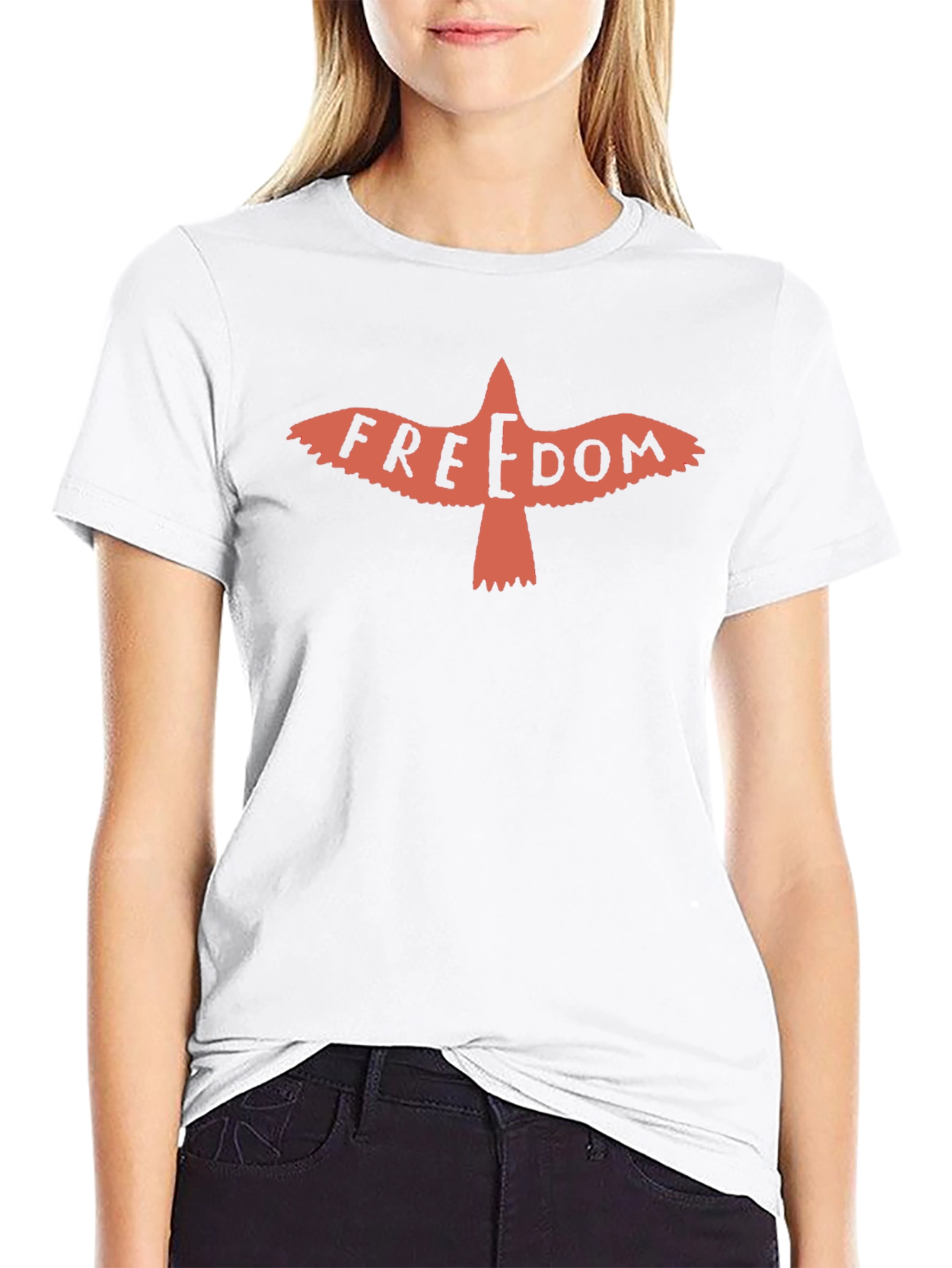 Freedom Bird Graphic T-Shirt - Black
